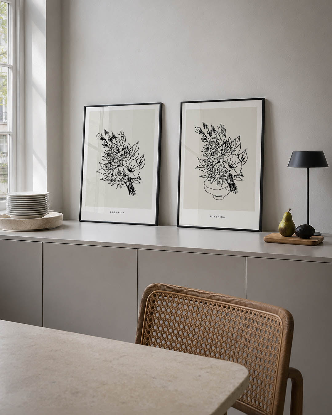 Botanische lijnen Posterset
