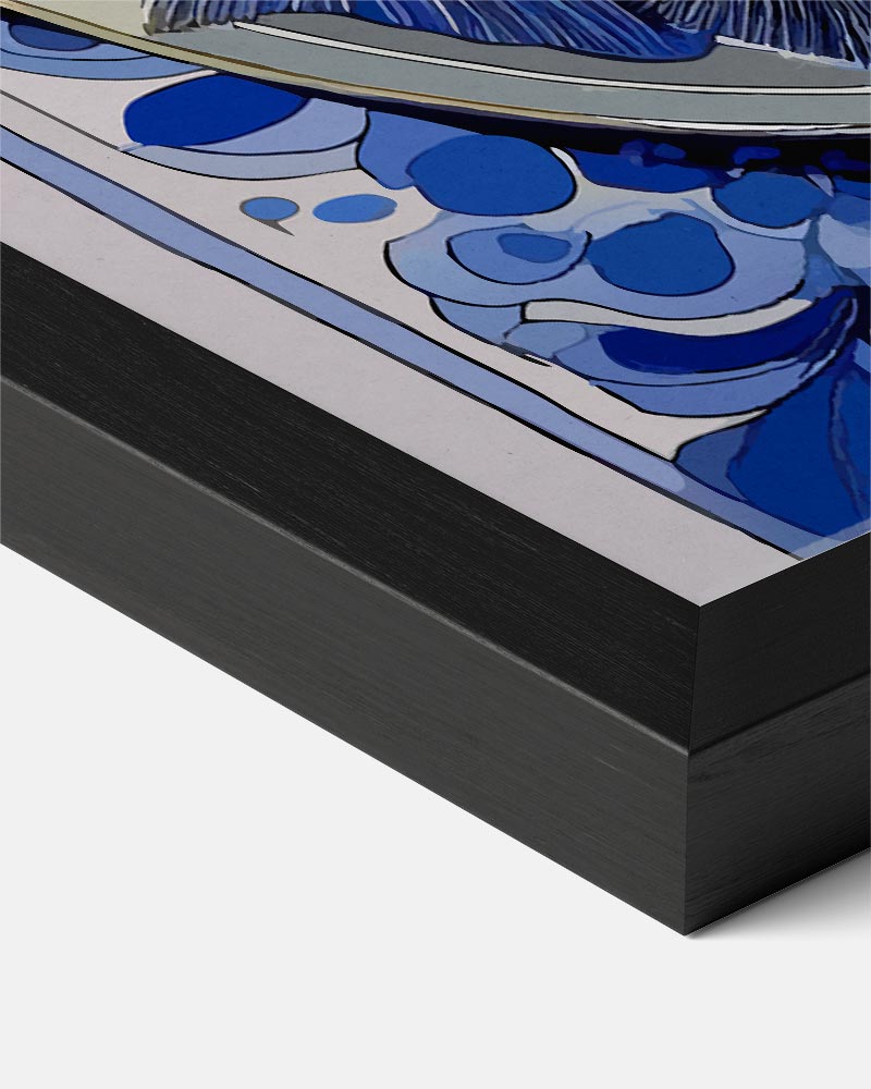 Stijlvolle Blauwe Visprint Poster