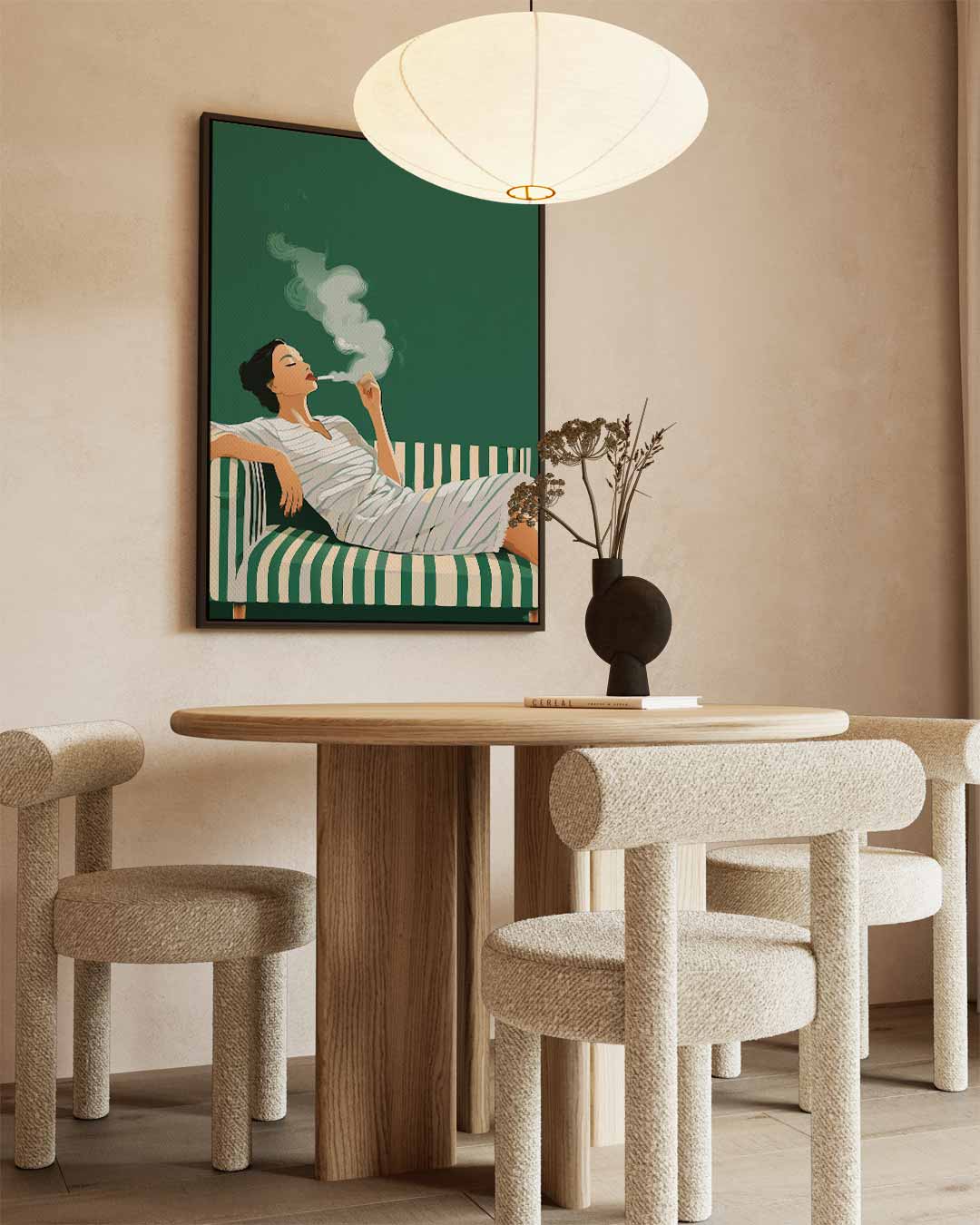 Chill Moment op de Bank Kunstwerk-canvas-dibond-plexiglas-wanddecoratie-WallArtistic