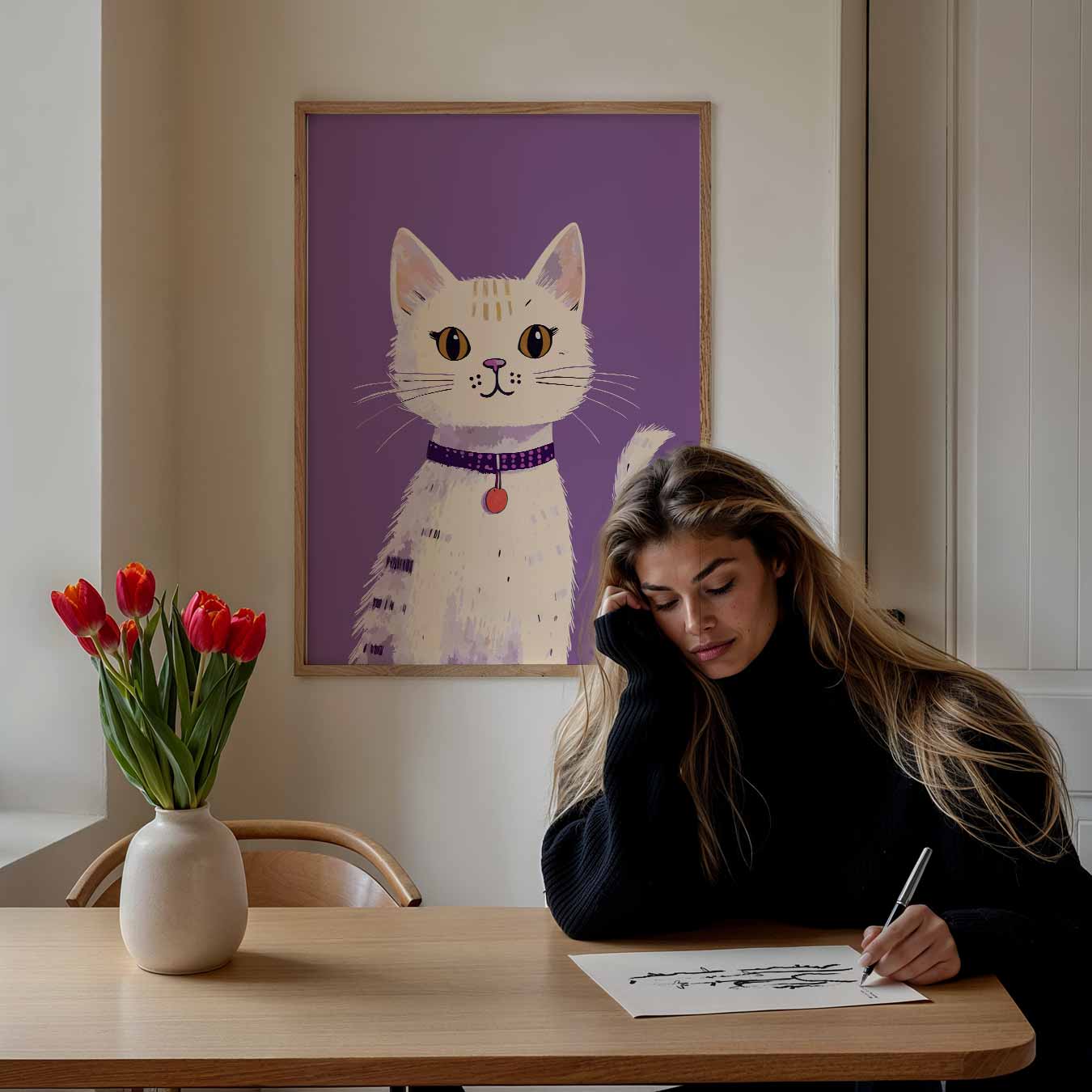 Schattige Kattenvriend Poster