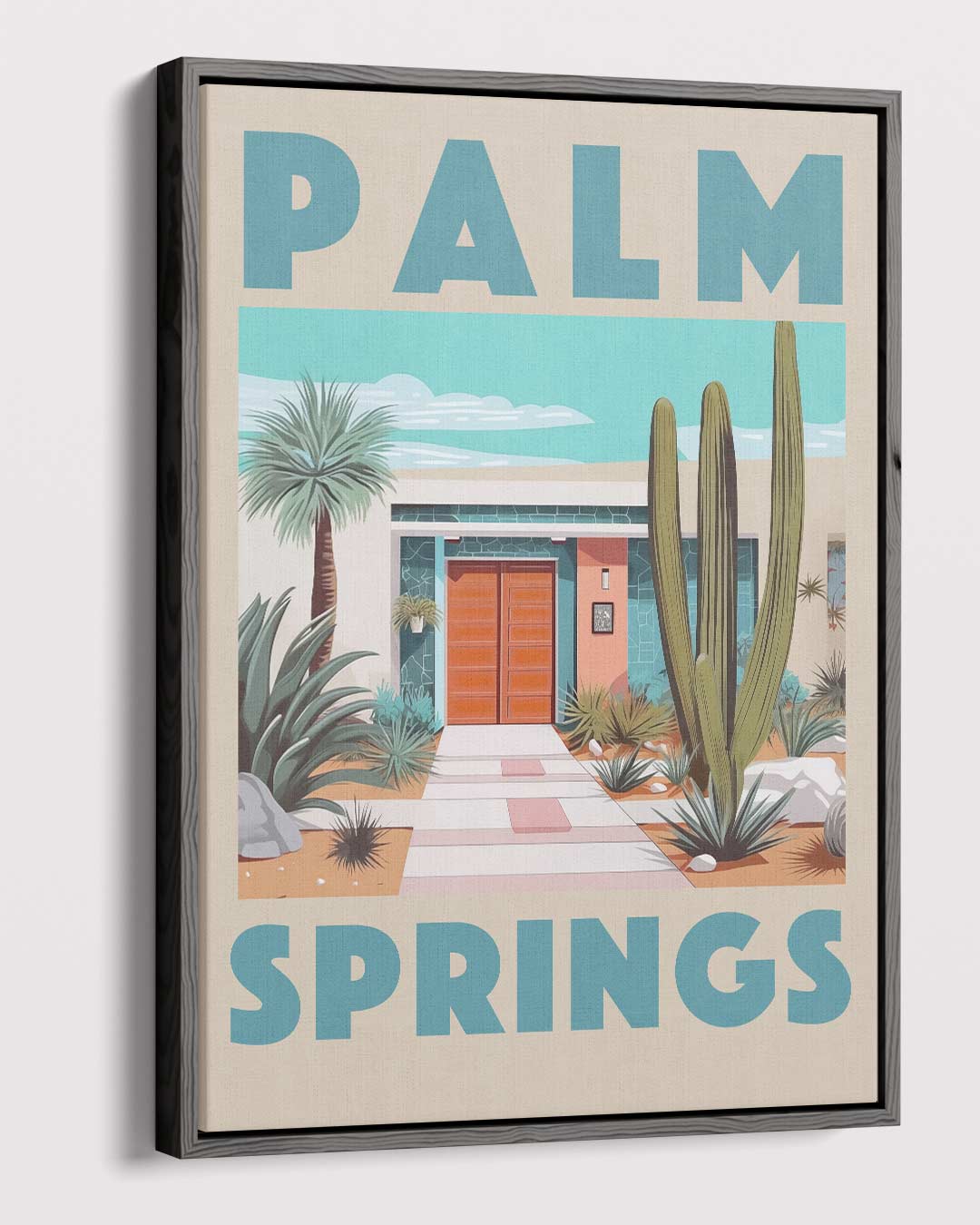 Palm Springs Retro Kunstwerk-canvas-dibond-plexiglas-wanddecoratie-WallArtistic