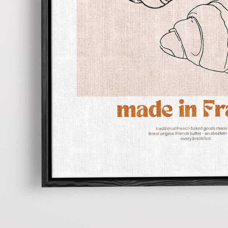 Vintage Franse Croissant Poster