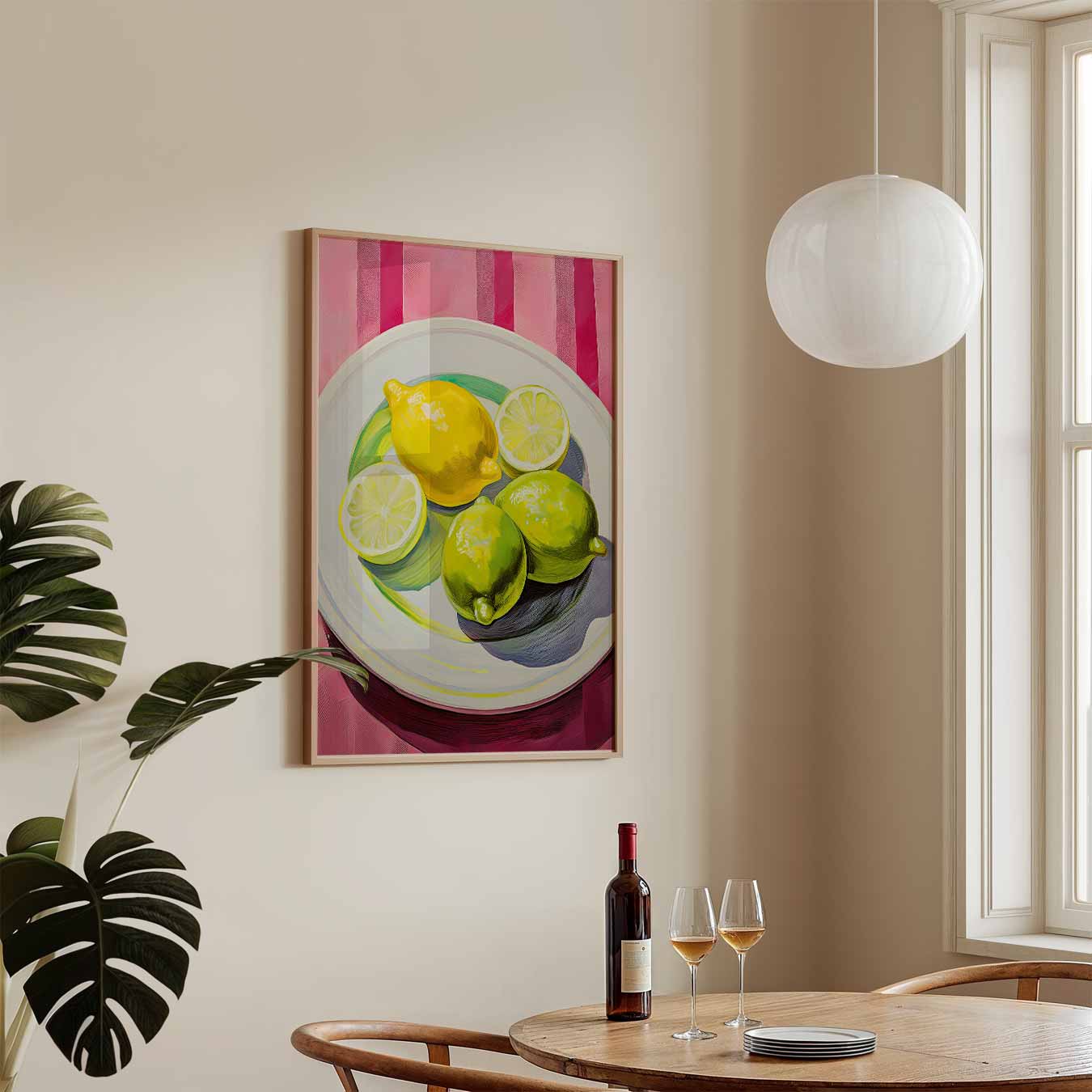Citroenschijfje Chic Poster-WallArtistic