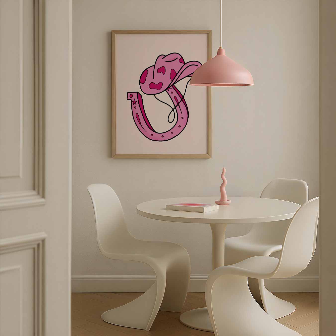 Roze Cowboy Magie Poster