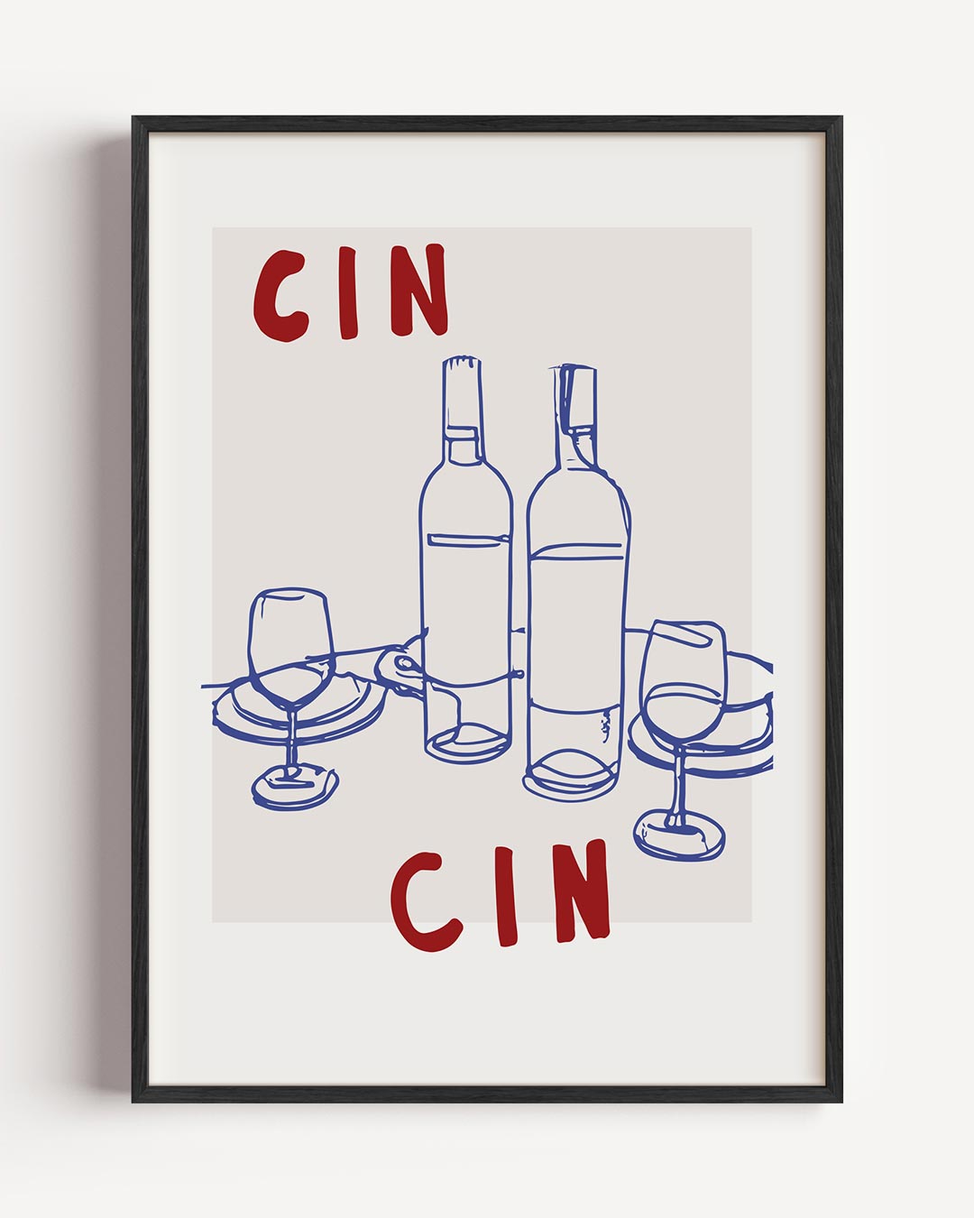 Cin Cin Wijnposter-WallArtistic