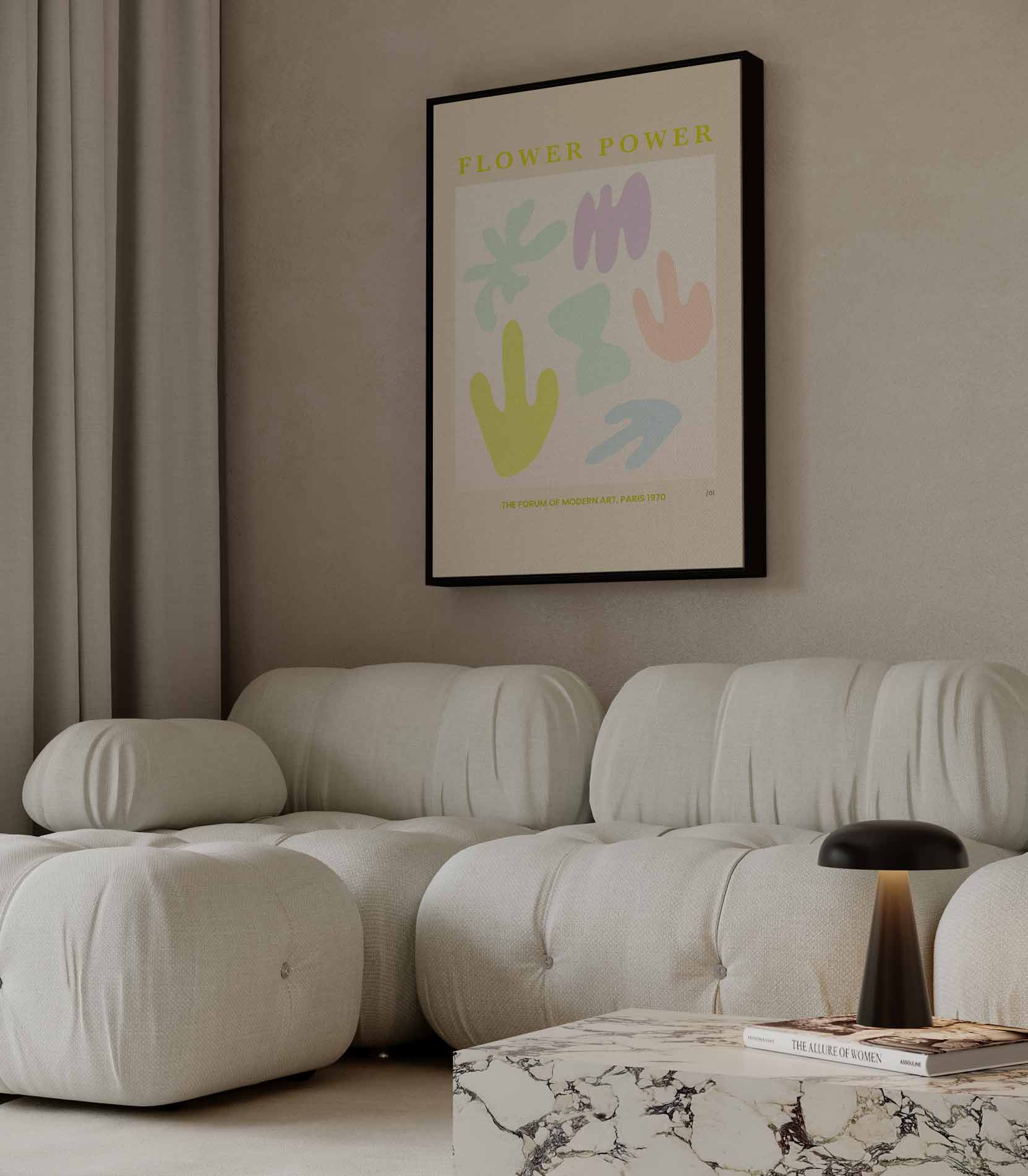 Flower Power Abstracte Kunstposter