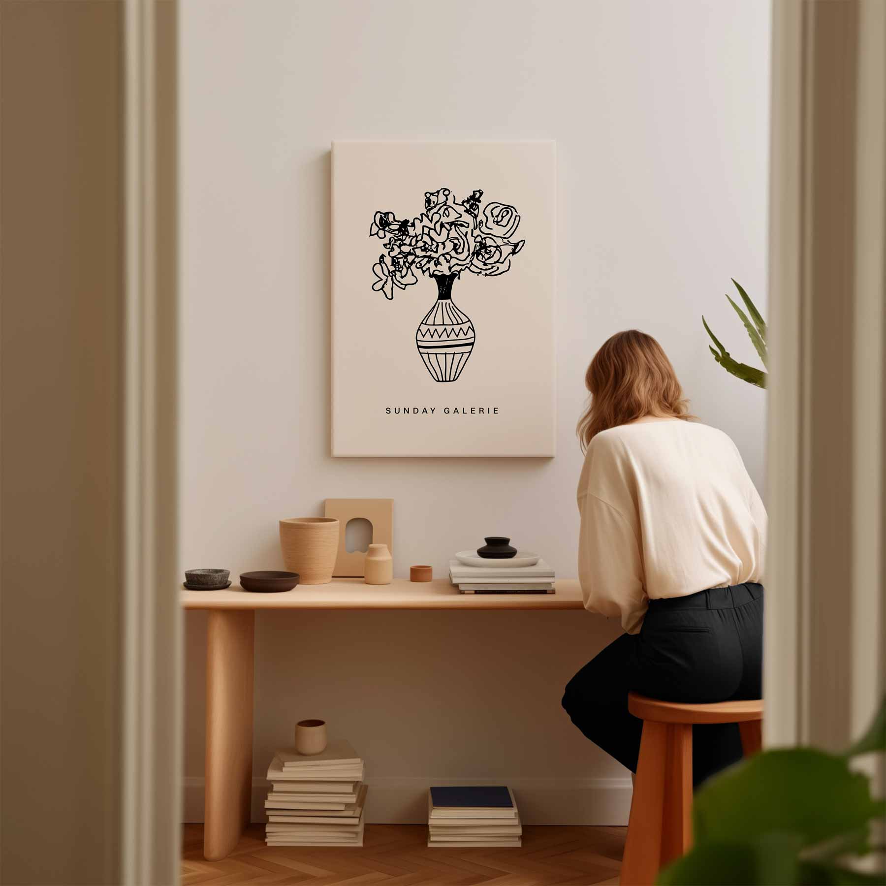 Vrolijke Bloemenvazen Kunstwerk-canvas-dibond-plexiglas-wanddecoratie-WallArtistic