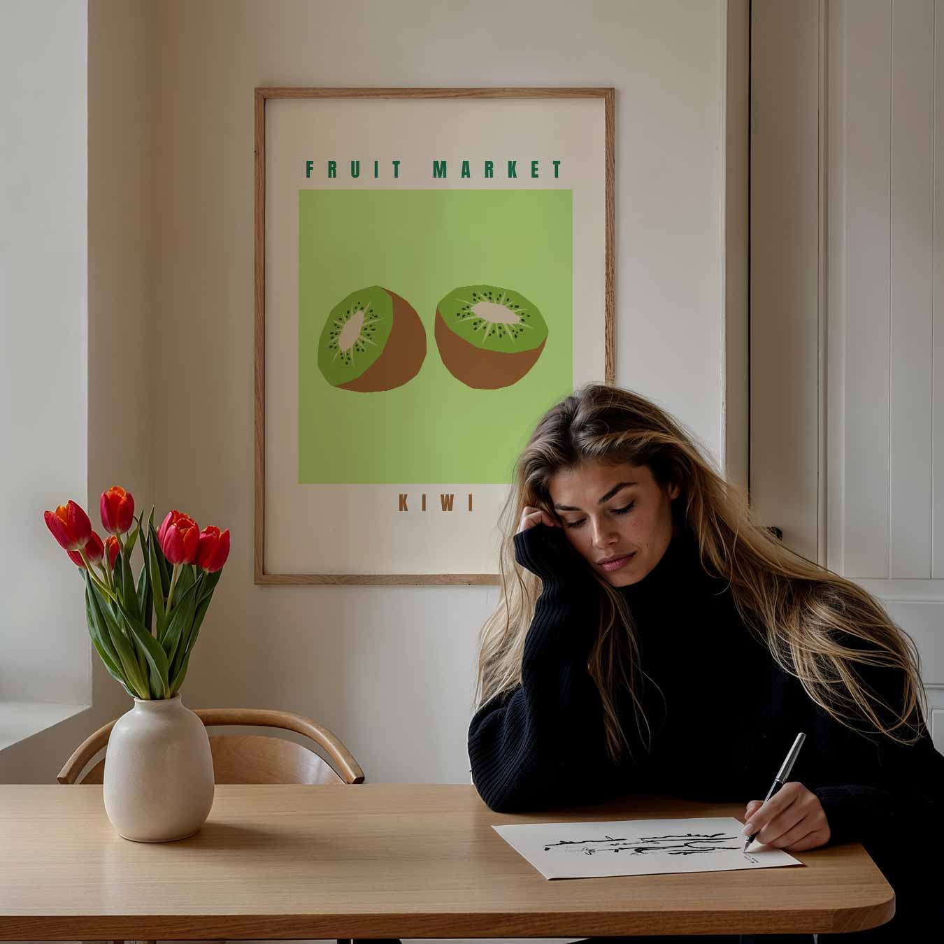 Kiwi Fruit Market Poster-WallArtistic