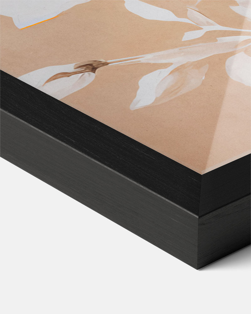 Bloemenpracht op Beige Poster-WallArtistic