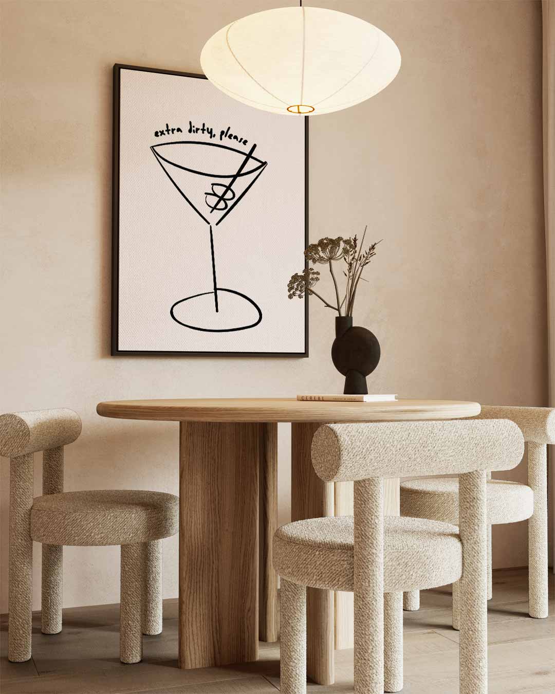 Simpele Martini Illustratie Kunstwerk-canvas-dibond-plexiglas-wanddecoratie-WallArtistic