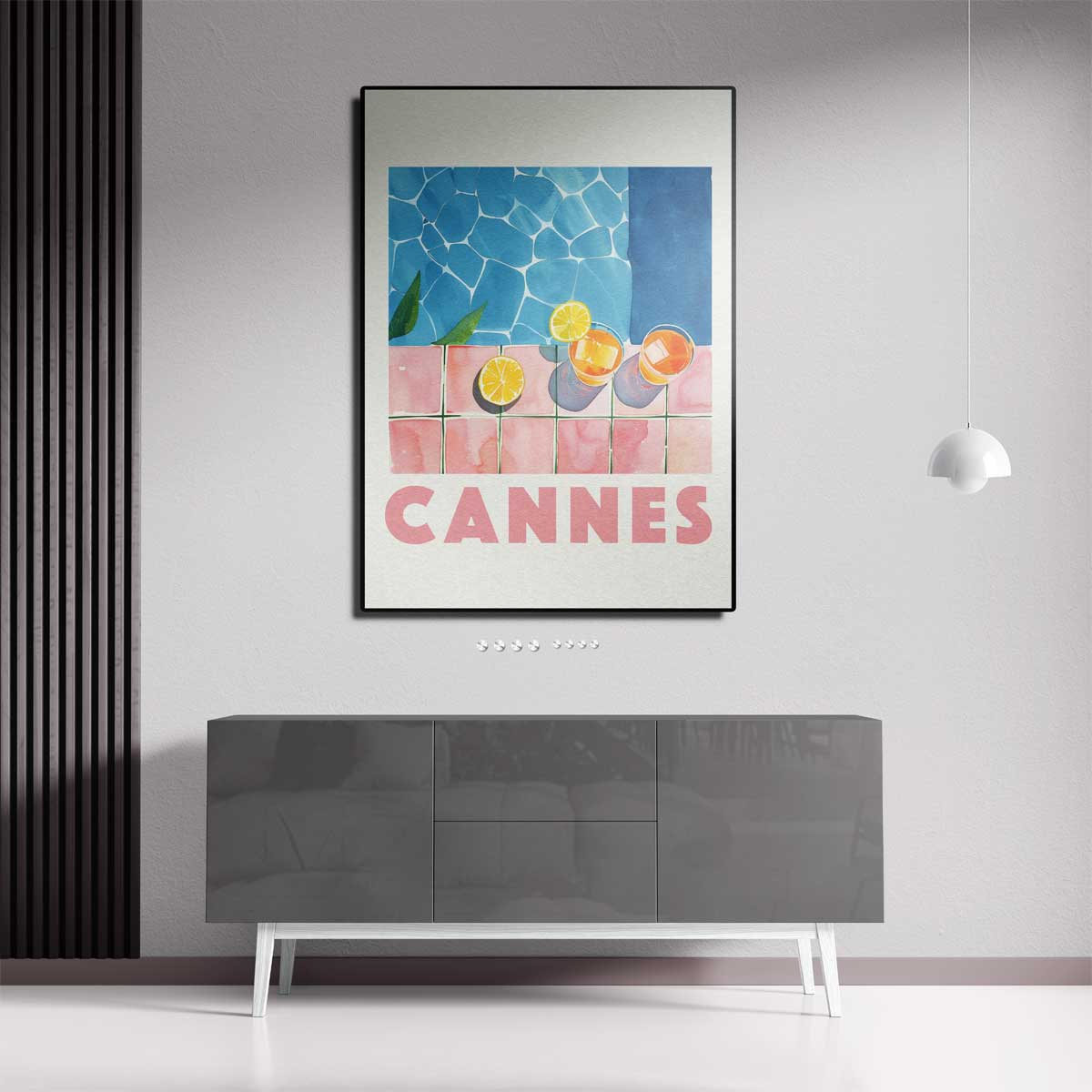 Zonnige Dagen in Cannes Kunstwerk-canvas-dibond-plexiglas-wanddecoratie-WallArtistic