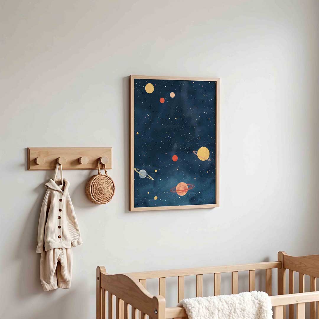 Planeten en sterren Poster