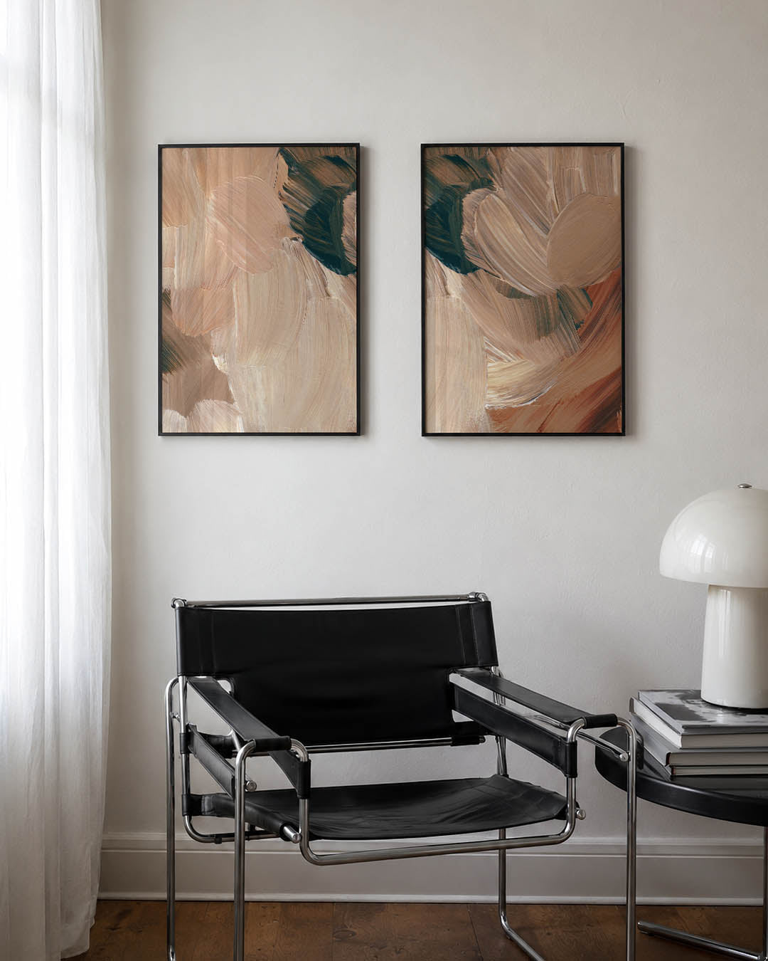 Zachte penseelstreken Posterset