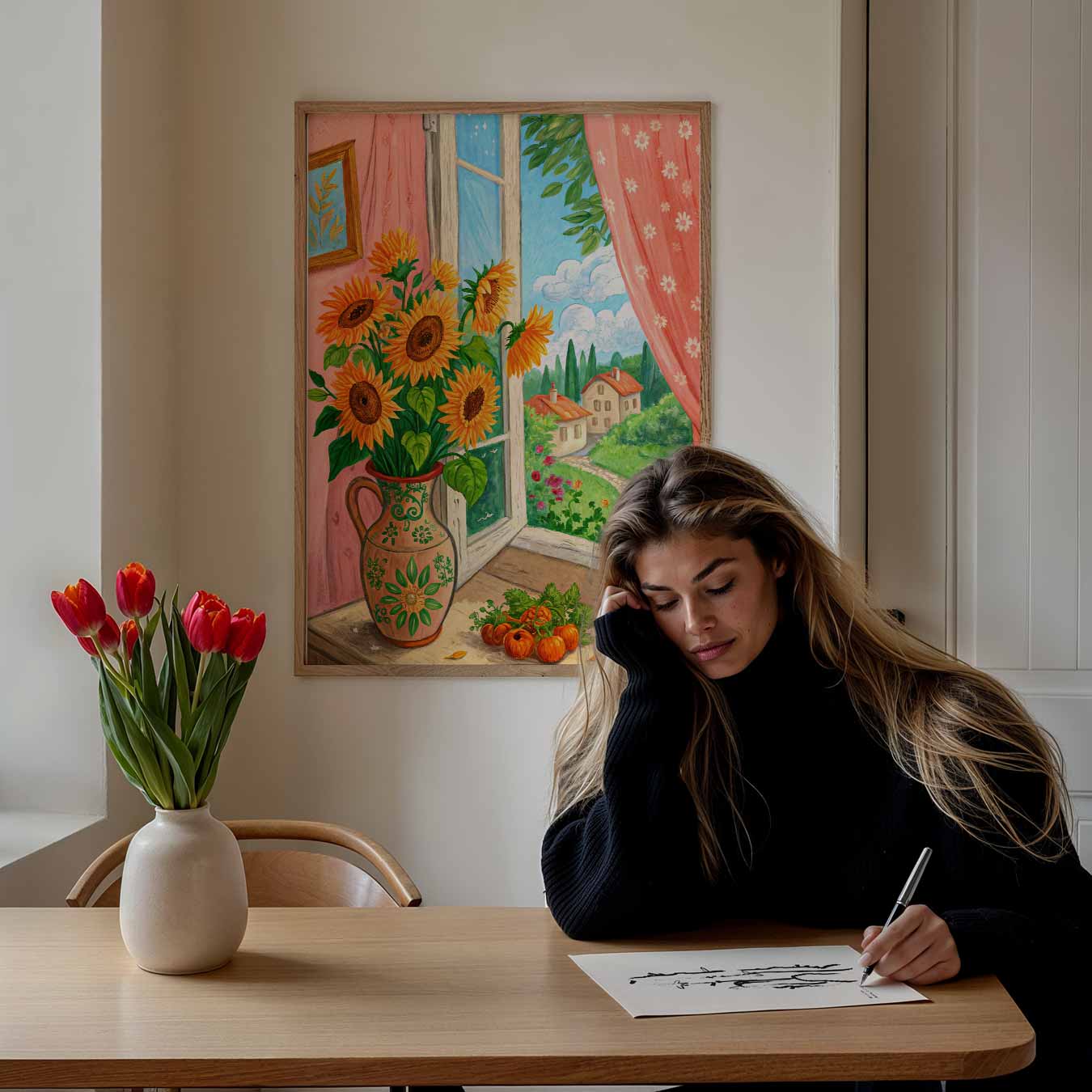 Zon, Bloemen & Zomer Poster-WallArtistic