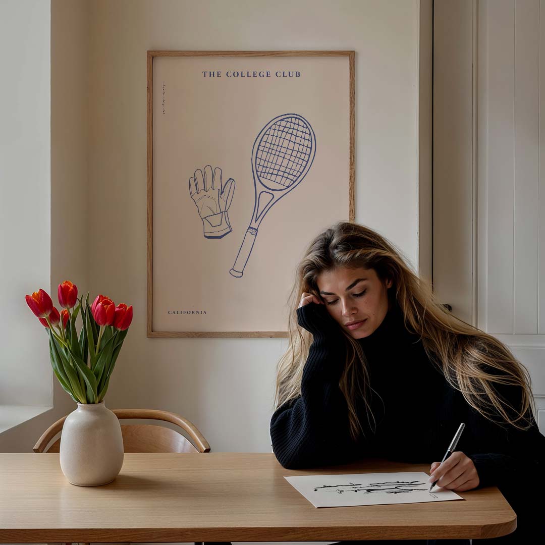 College Club Tennis Poster-WallArtistic