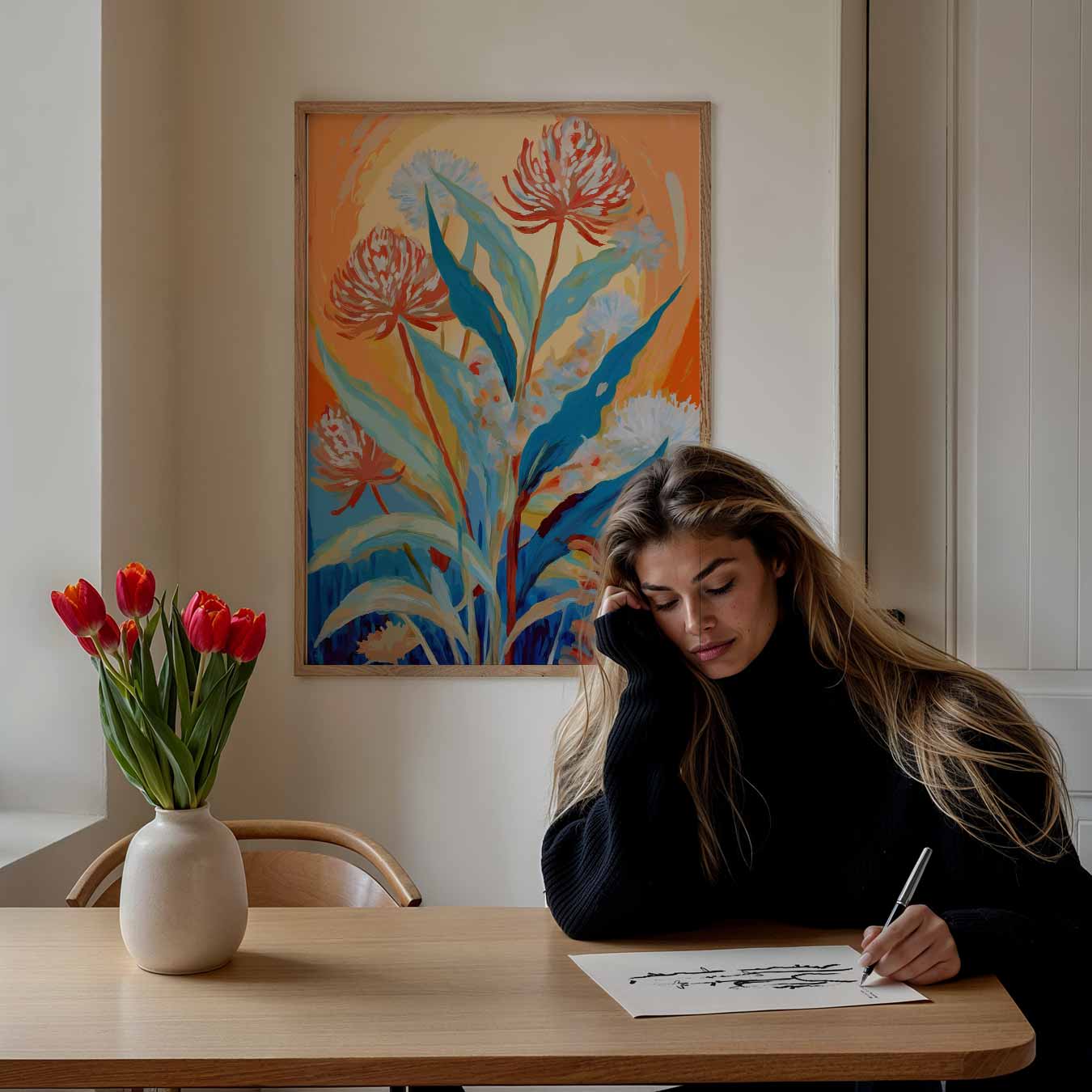 Vrolijke Bloemenpracht Poster-WallArtistic