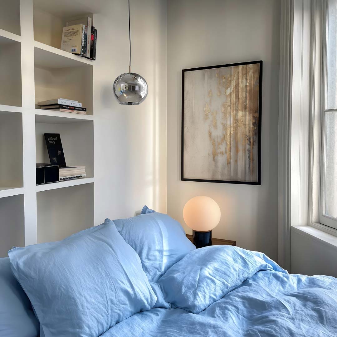 Moderne Abstracte Goudvlekken Poster-WallArtistic