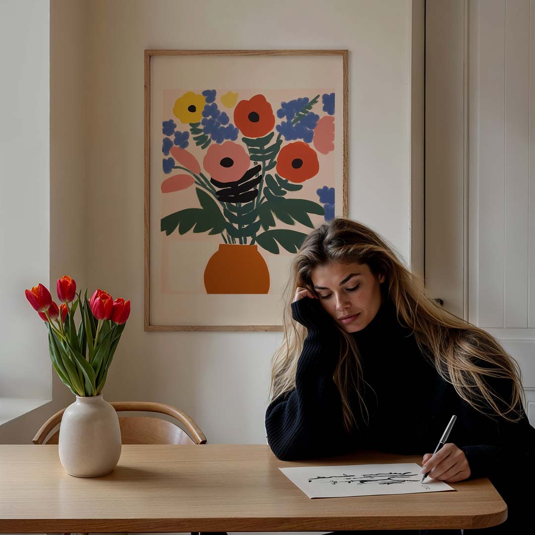 Kleurrijke Bloemenpracht Poster-WallArtistic
