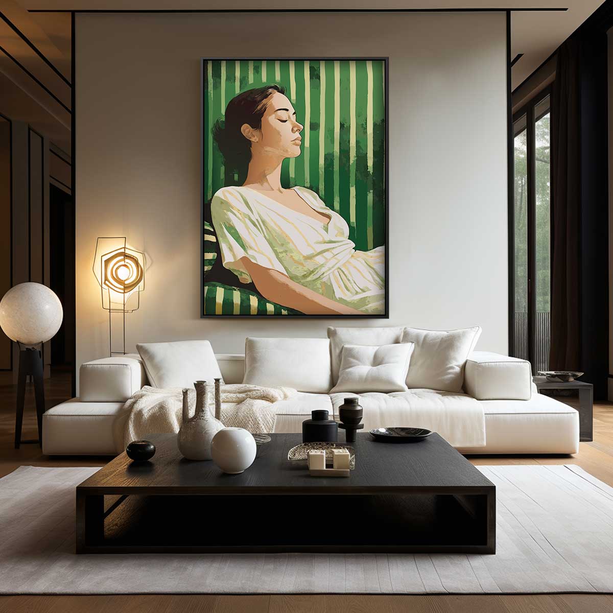 Rust in Groen Kunstwerk-canvas-dibond-plexiglas-wanddecoratie-WallArtistic