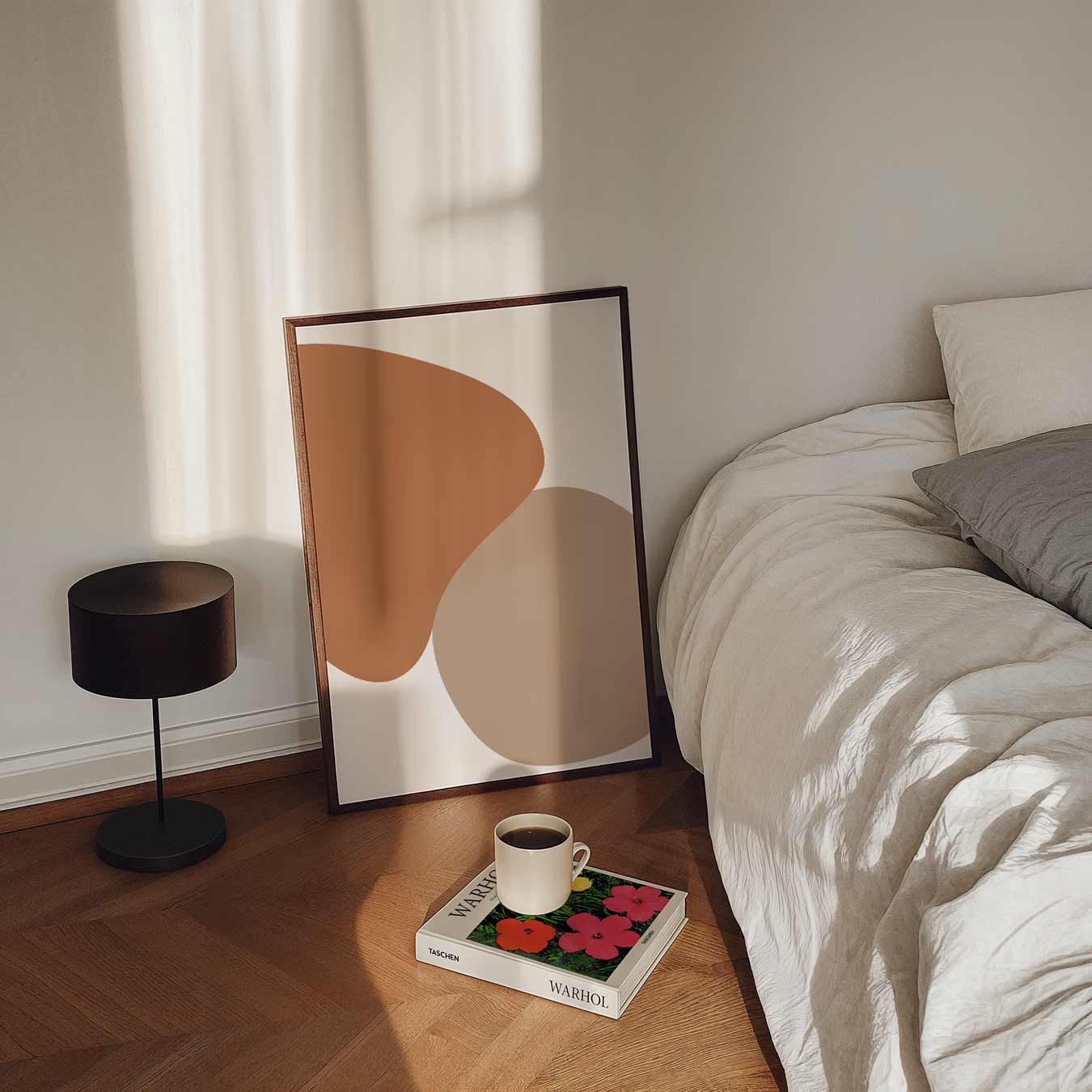 Stijlvolle Abstracte Aardetinten Poster-WallArtistic