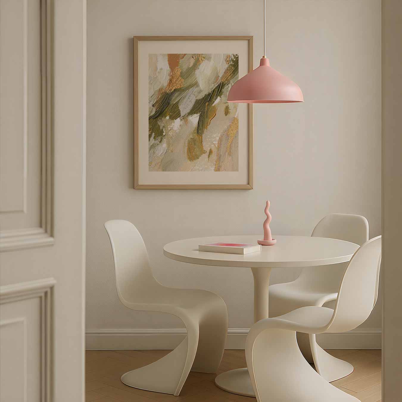 Elegante Abstracte Penseelstreken Poster