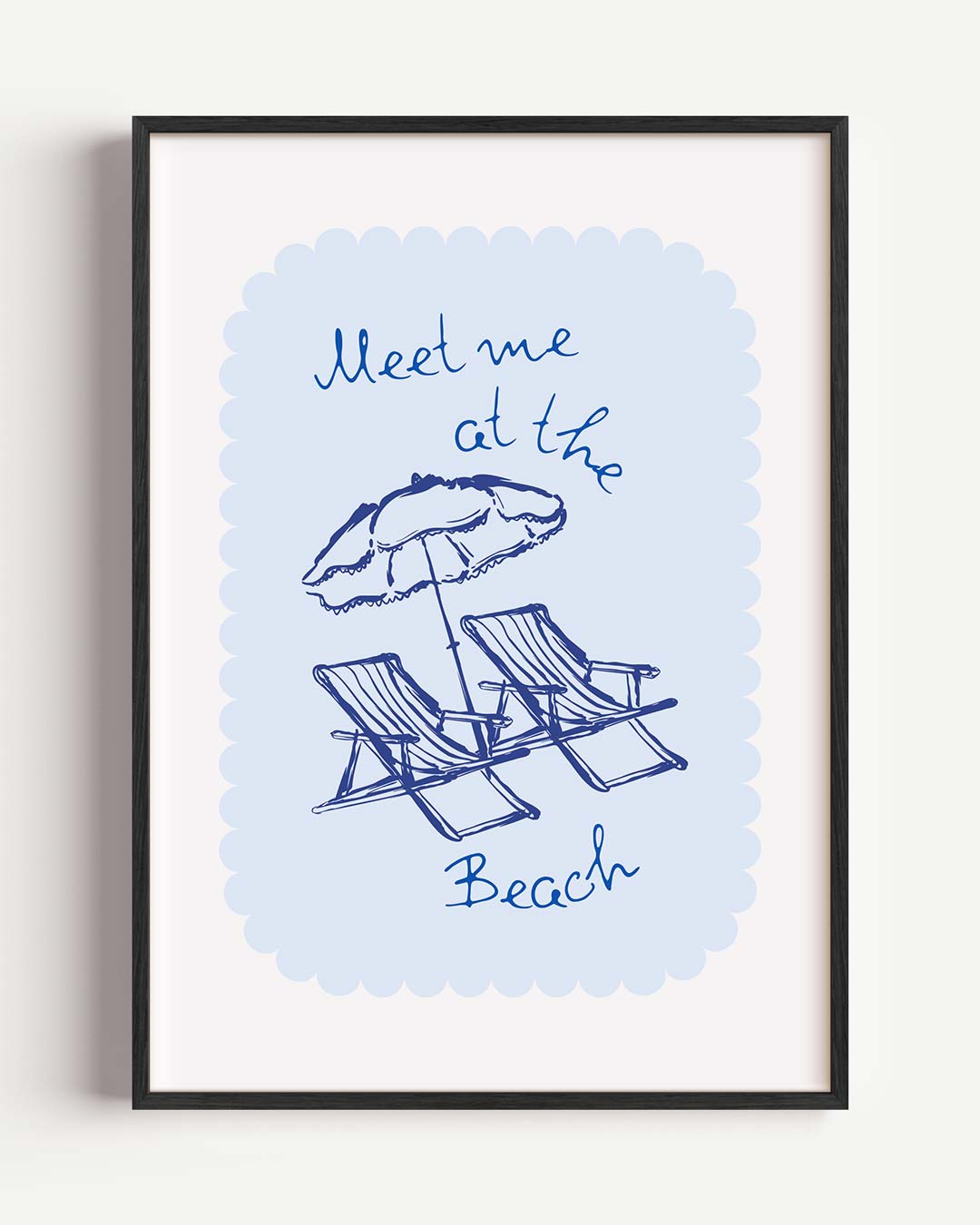 Zomerse Stranduitnodiging Poster-WallArtistic