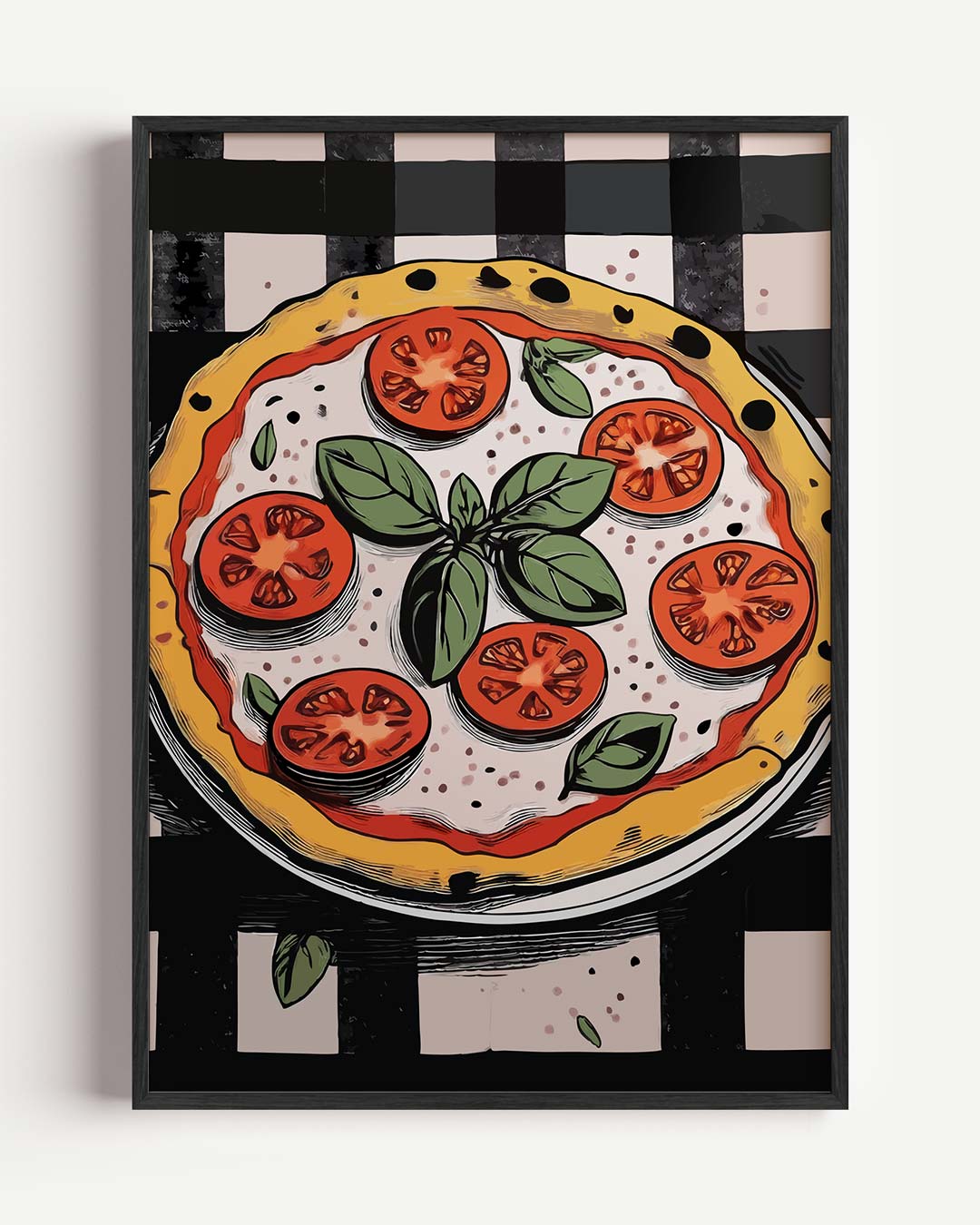 Pizza Illustratie Poster-WallArtistic