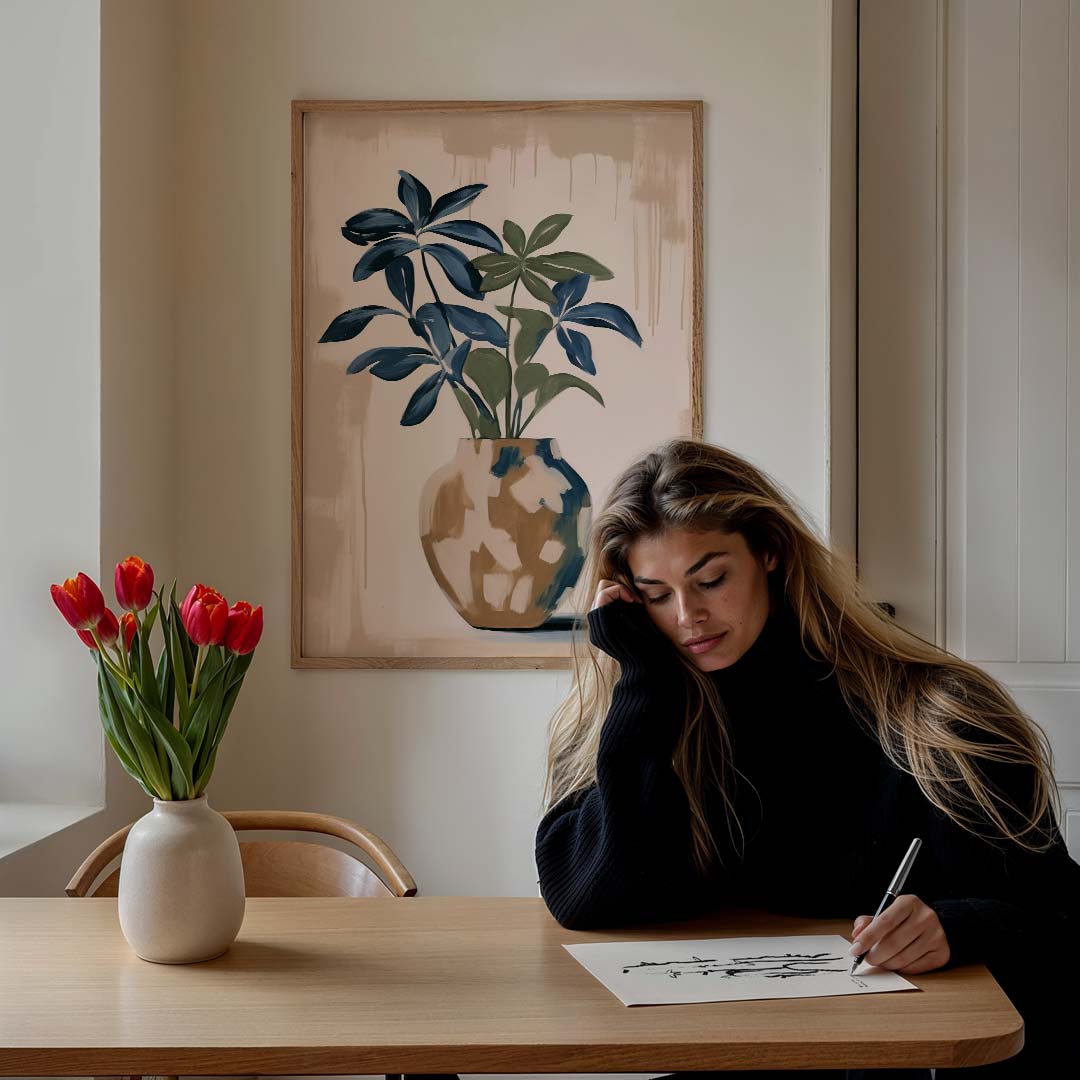 Tijdloze Botanische Schilderclub Poster-WallArtistic