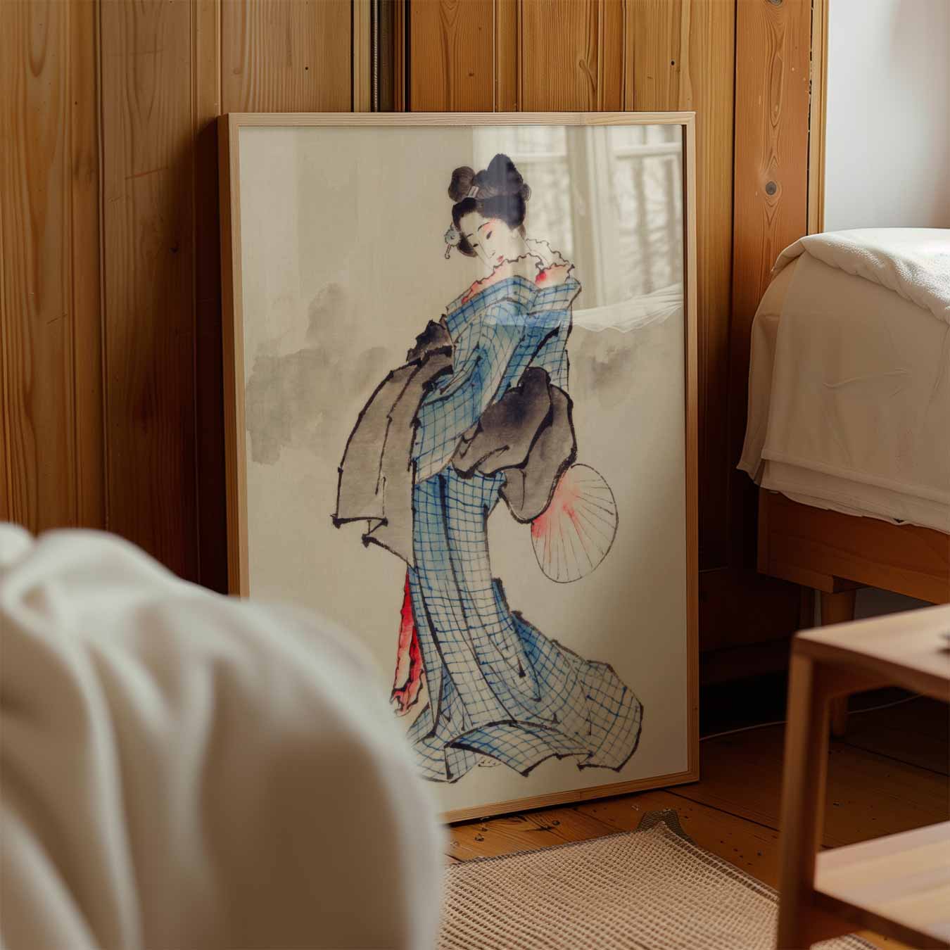 Elegante Japanse Schoonheid Wandposter-WallArtistic