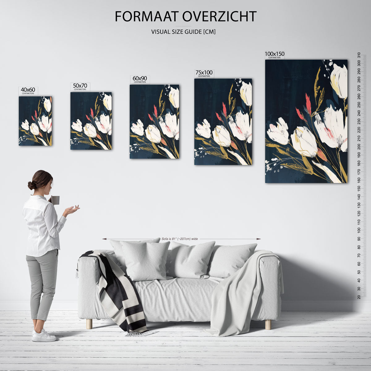 Bloemrijke compositie Kunstwerk