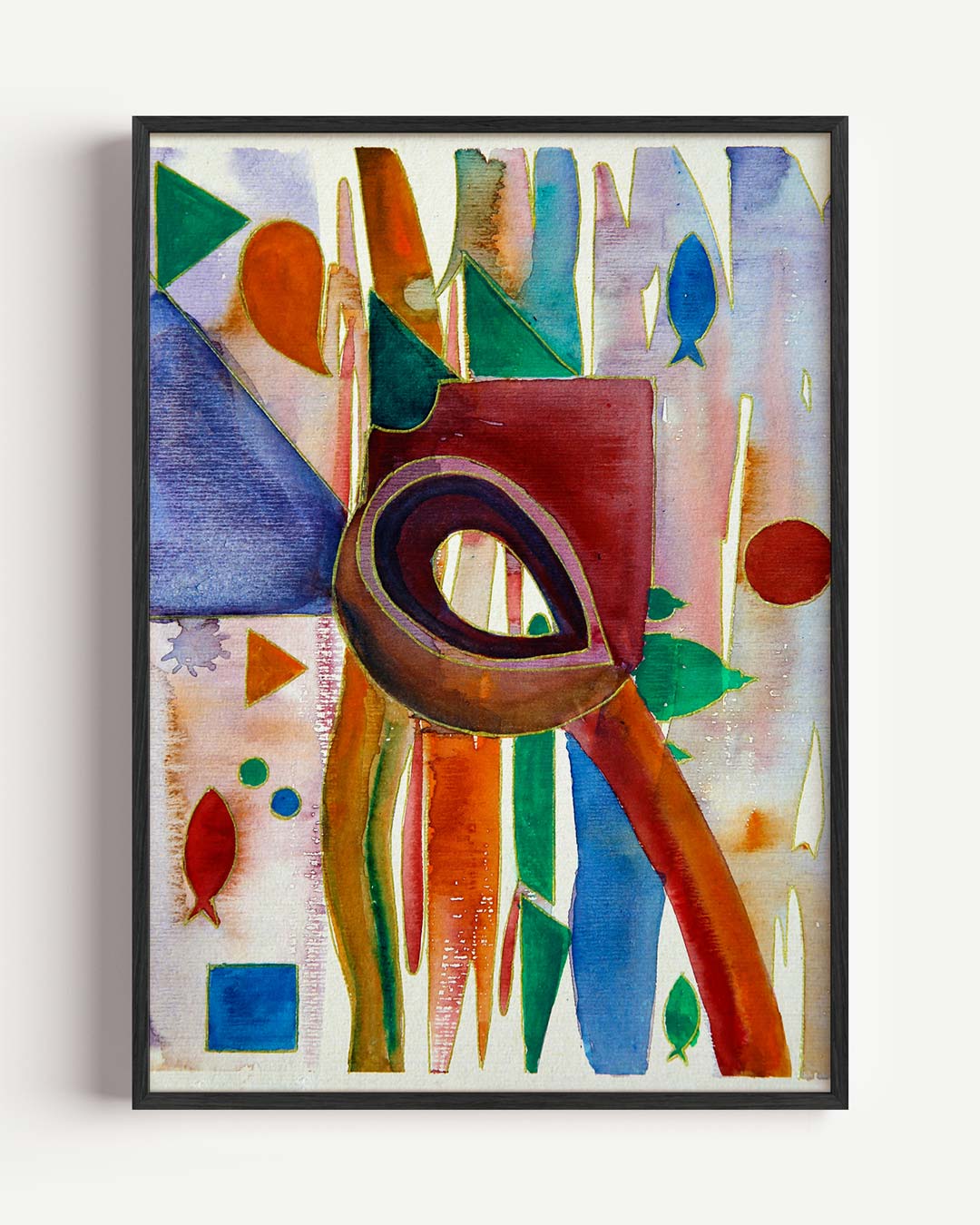 Kleurrijke Abstracte Kunstposter-WallArtistic