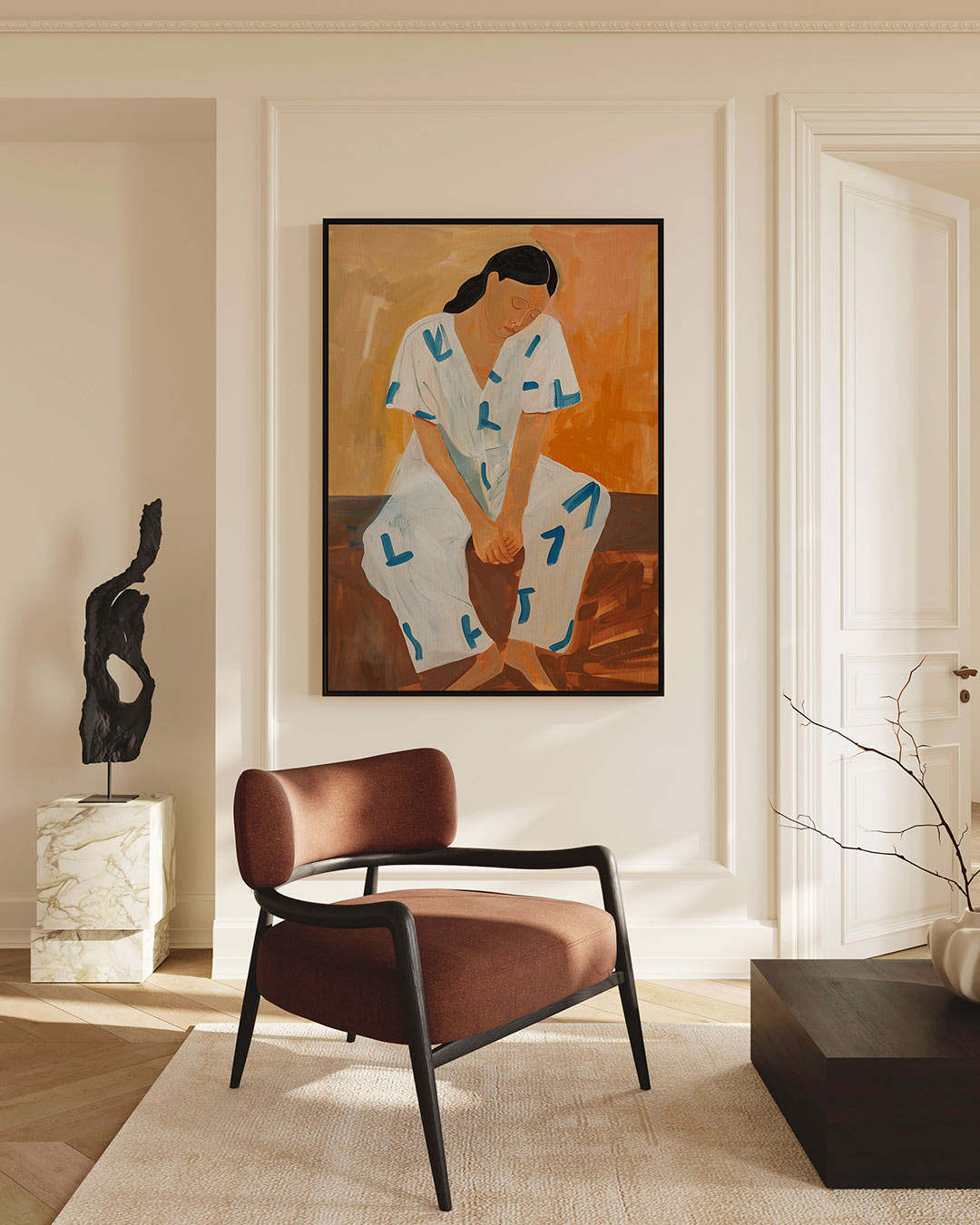 Vrouw in rust Kunstwerk