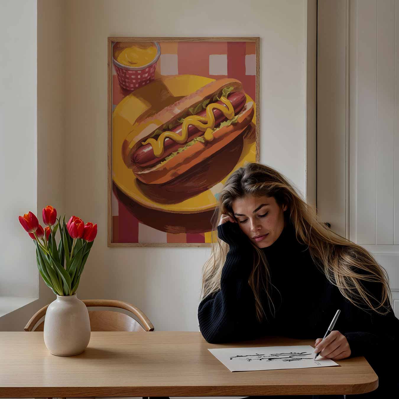 Vrolijke Hotdog Poster