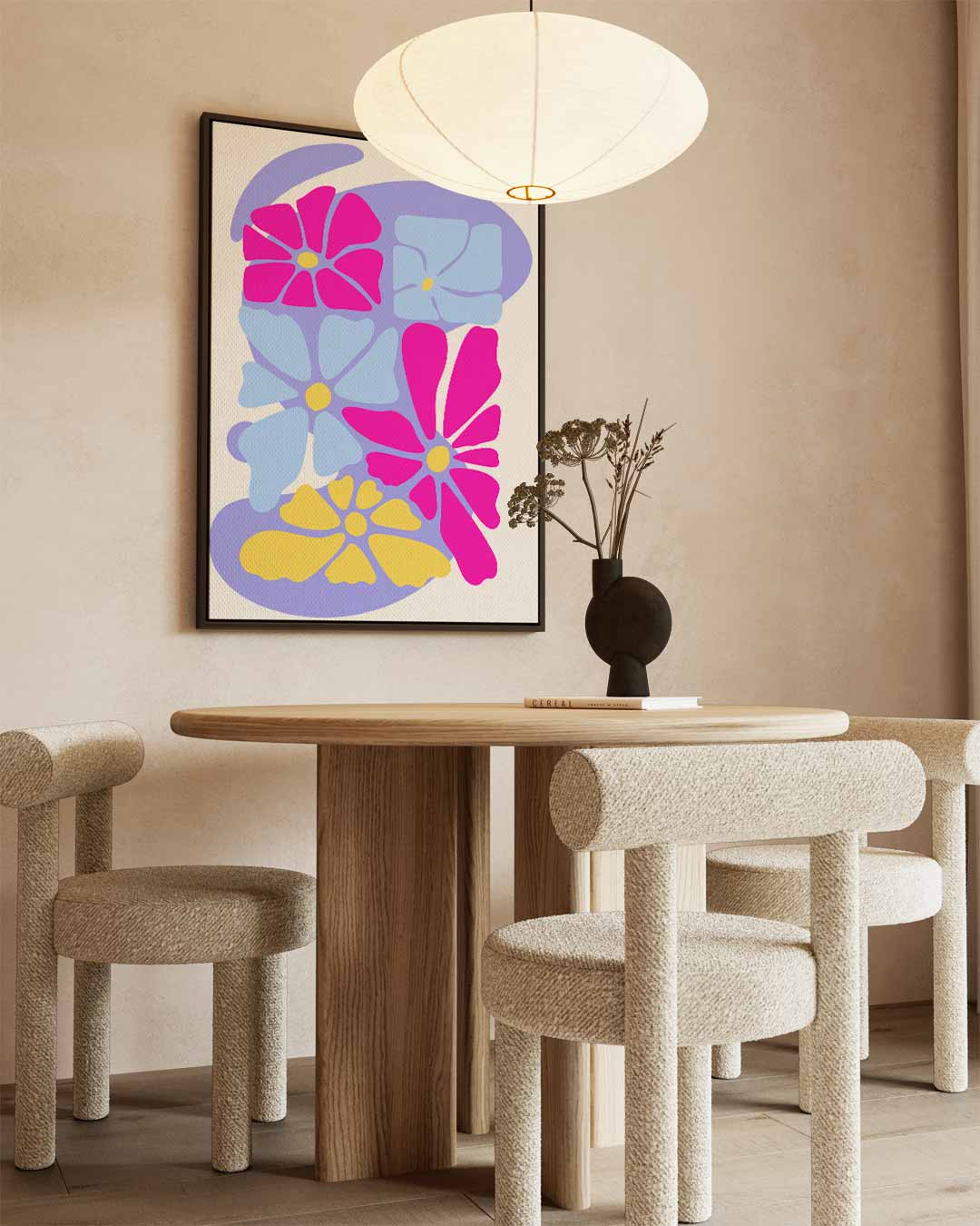 Vrolijke Bloemenpracht Kunstwerk-canvas-dibond-plexiglas-wanddecoratie-WallArtistic