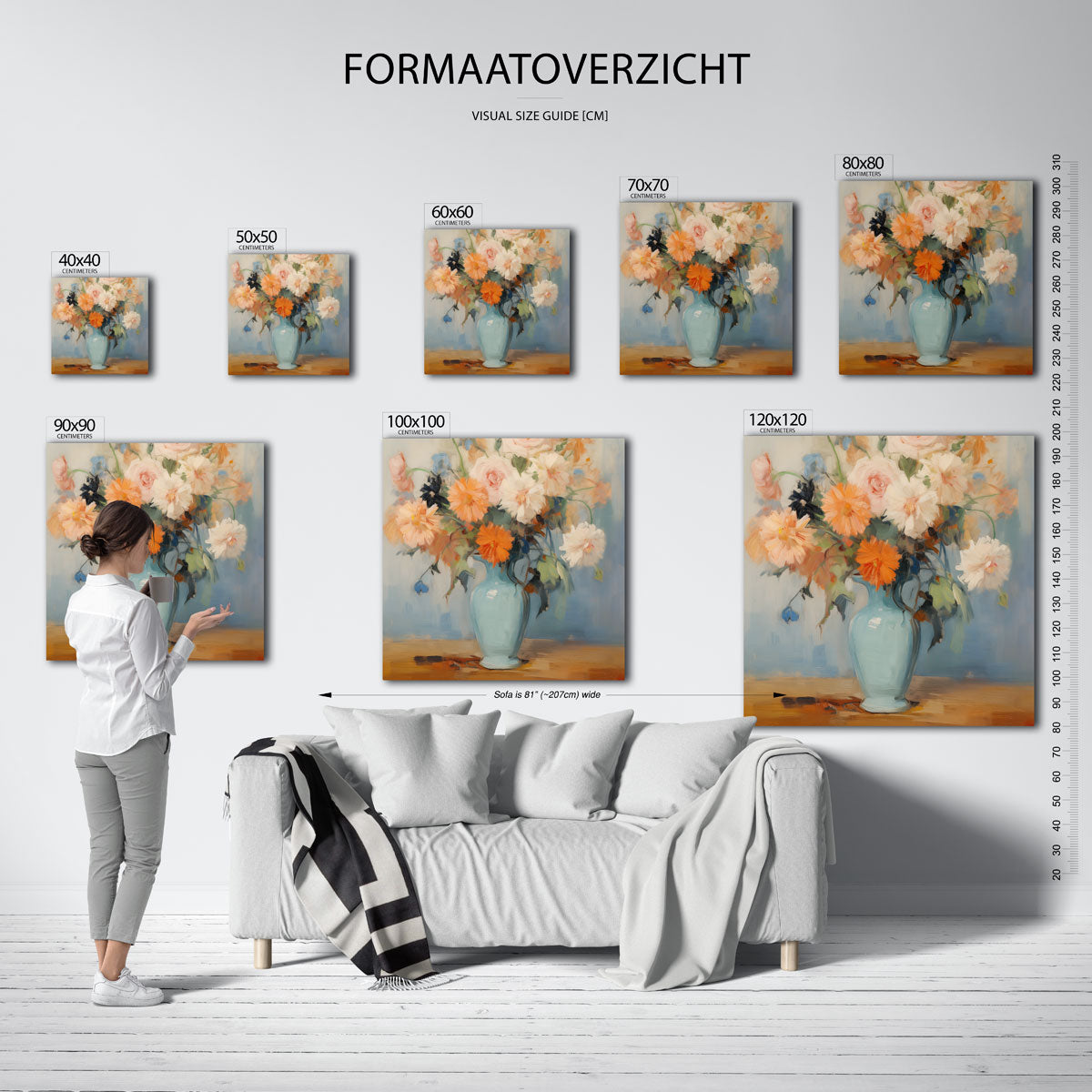 Bloemen in vaas Poster