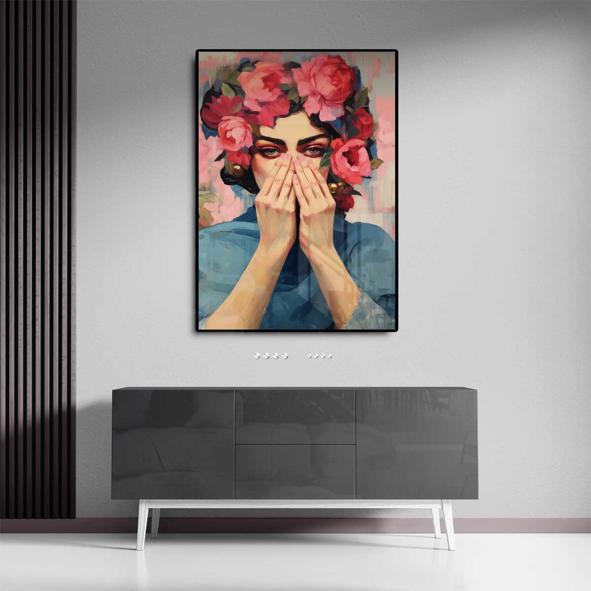 Bloemige Mystiek Kunstwerk-canvas-dibond-plexiglas-wanddecoratie-WallArtistic