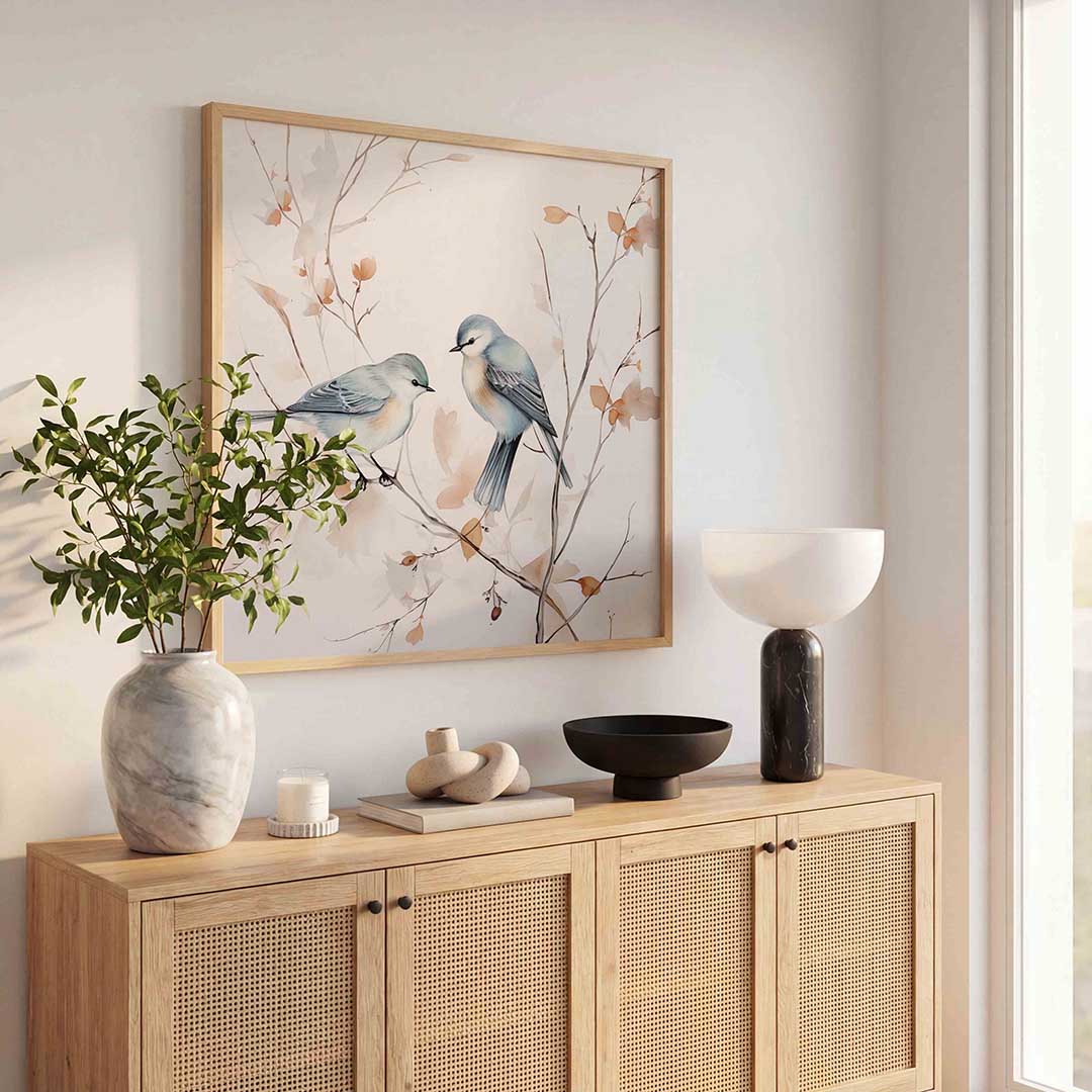 Vogels op tak Poster
