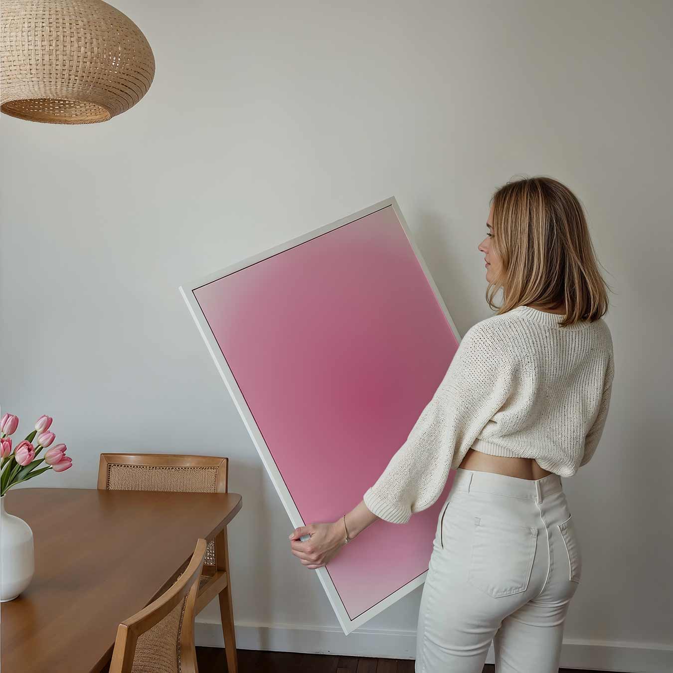 Roze Droomachtige Poster-WallArtistic