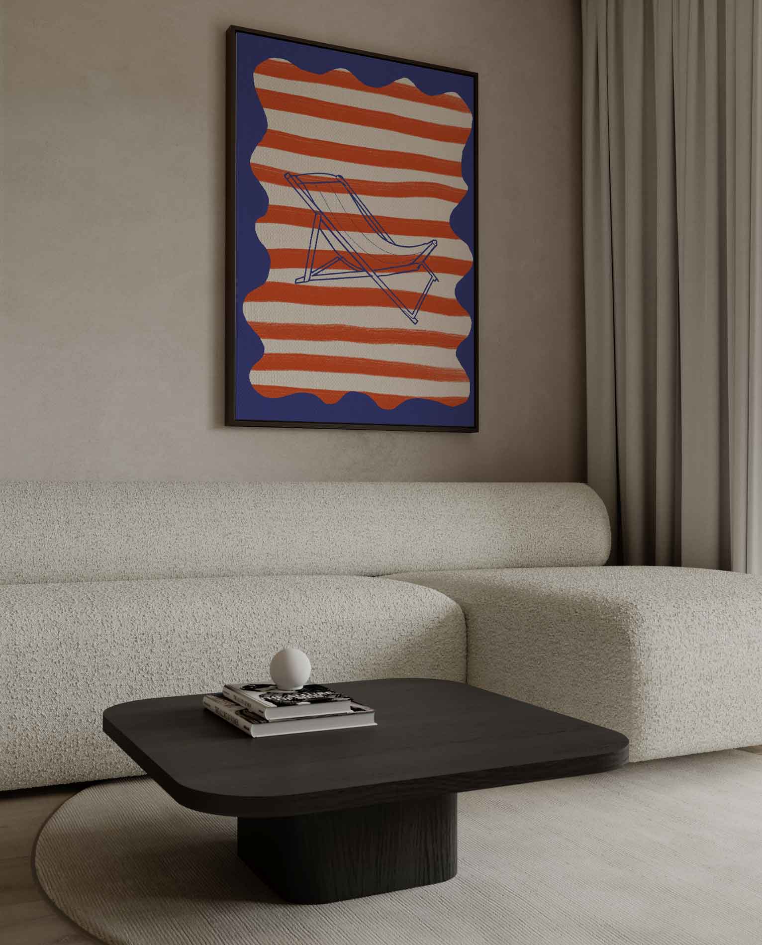 Strandstoel Droom Kunstwerk-canvas-dibond-plexiglas-wanddecoratie-WallArtistic