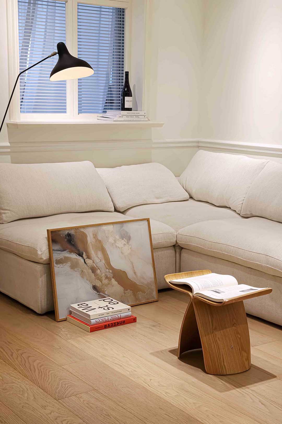 Abstracte beige en bruine Poster