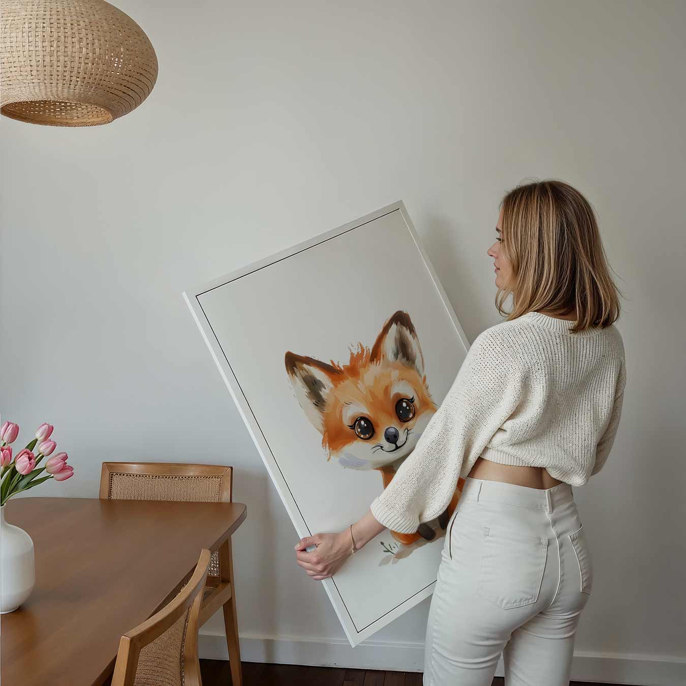 Schattige Vos Illustratie Poster-WallArtistic