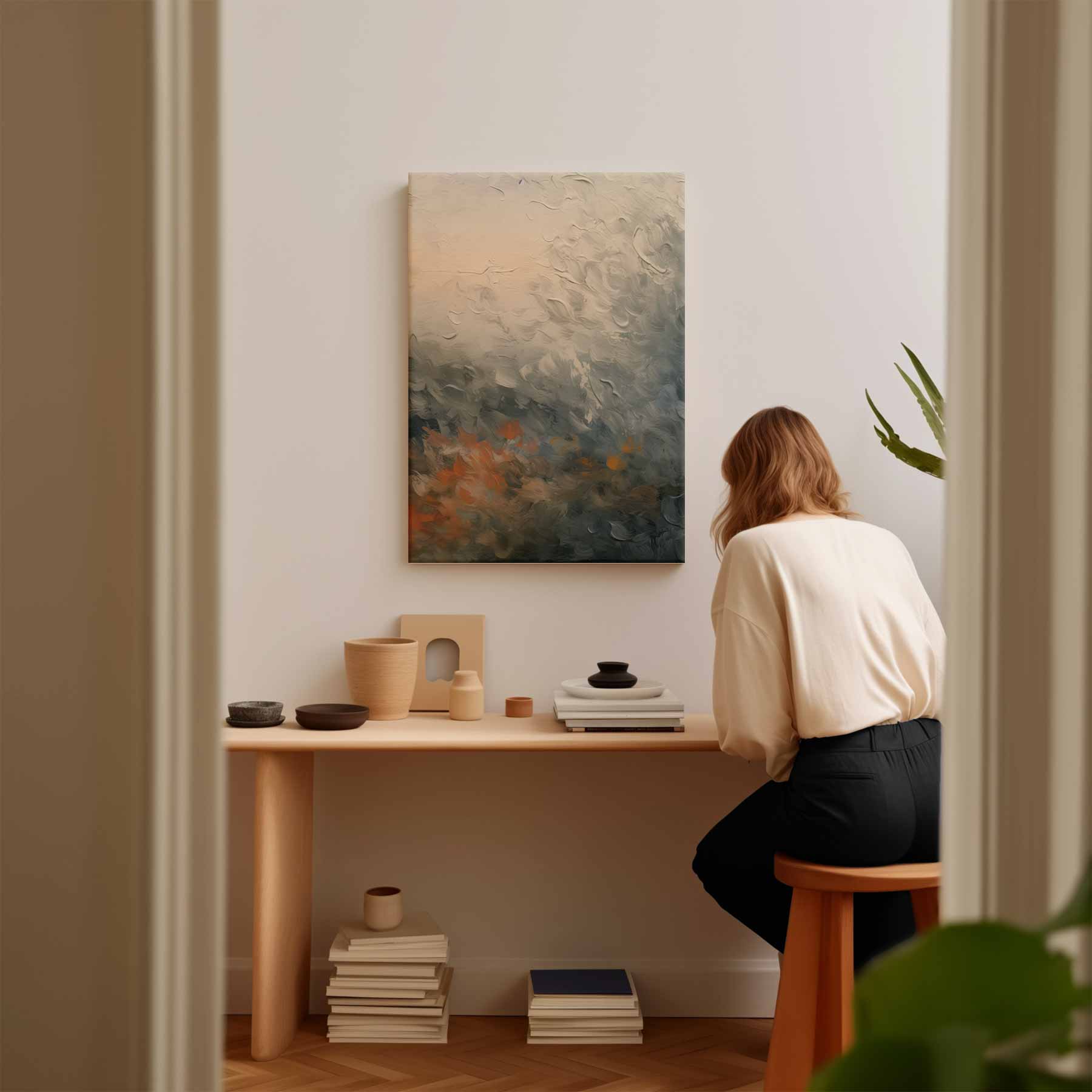 Kleurrijke Zonsopgang in Abstractie Kunstwerk-canvas-dibond-plexiglas-wanddecoratie-WallArtistic