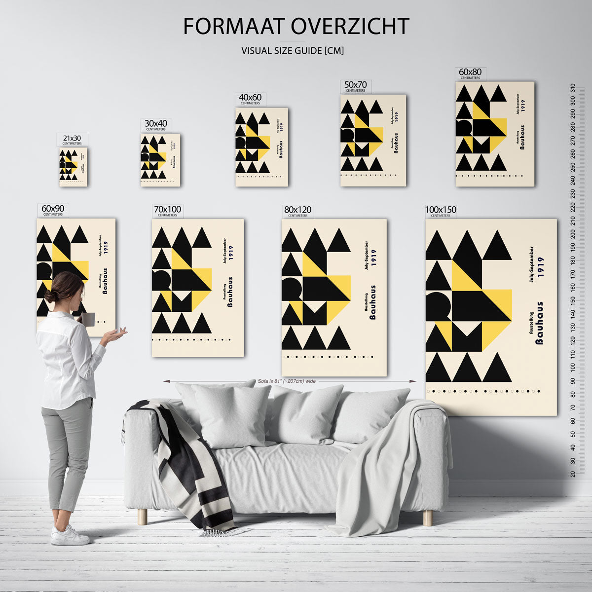 Geometrische vlakverdeling Poster