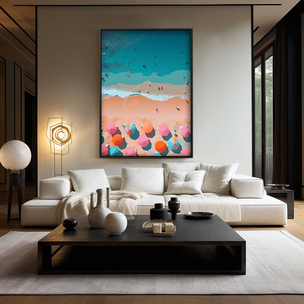 Zomers Strandavontuur Kunstwerk-canvas-dibond-plexiglas-wanddecoratie-WallArtistic