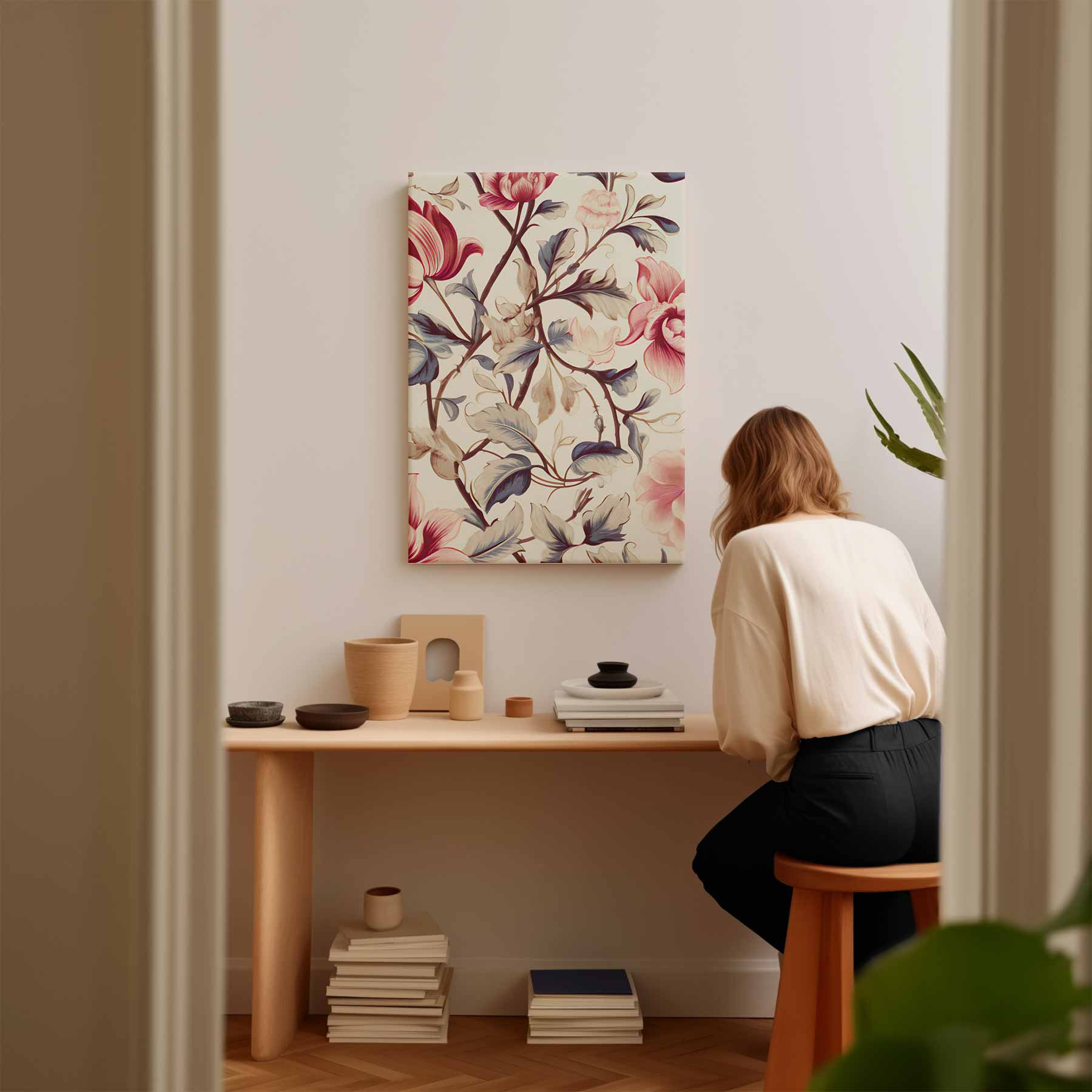 Tijdloze Bloemenpracht Kunstwerk-canvas-dibond-plexiglas-wanddecoratie-WallArtistic
