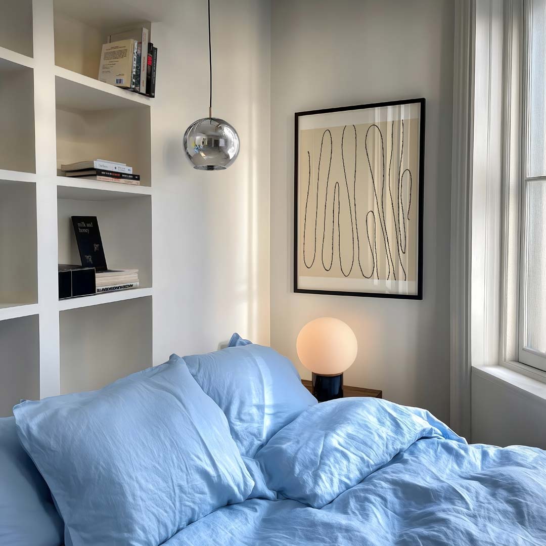 Moderne Beige Lijnkunst Poster-WallArtistic