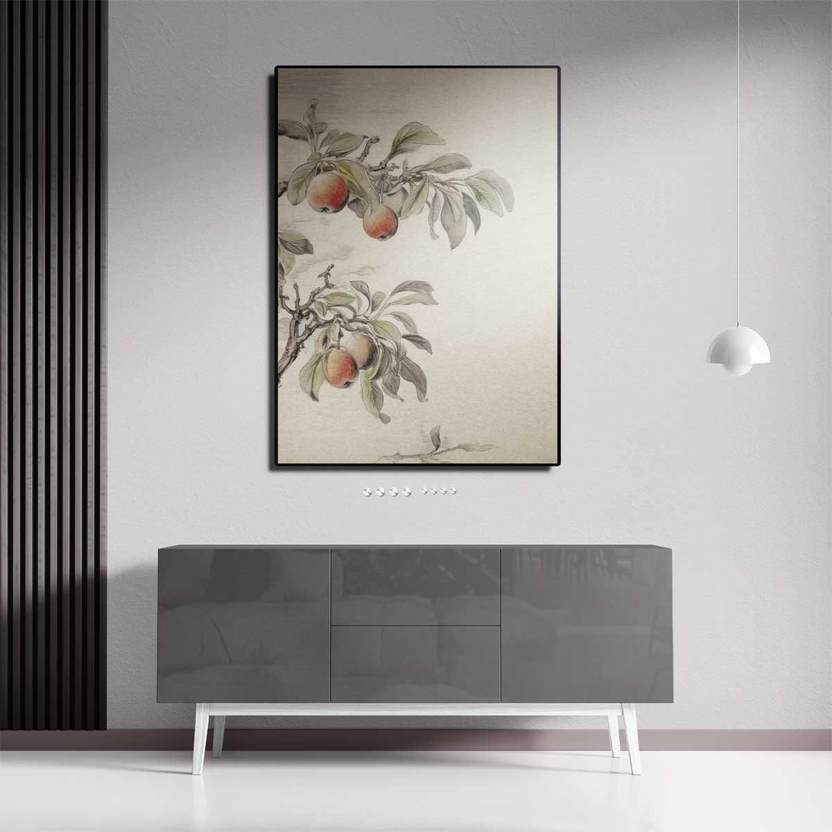 Subtiele Appelboom Takken Kunstwerk-canvas-dibond-plexiglas-wanddecoratie-WallArtistic
