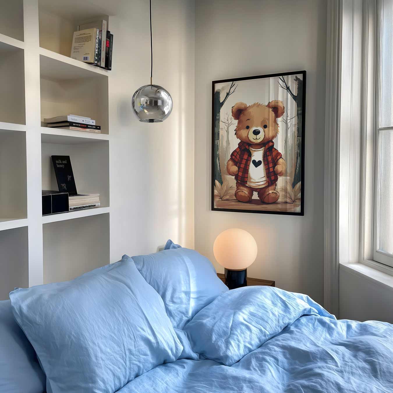 Knuffelbeer in het Bos Poster