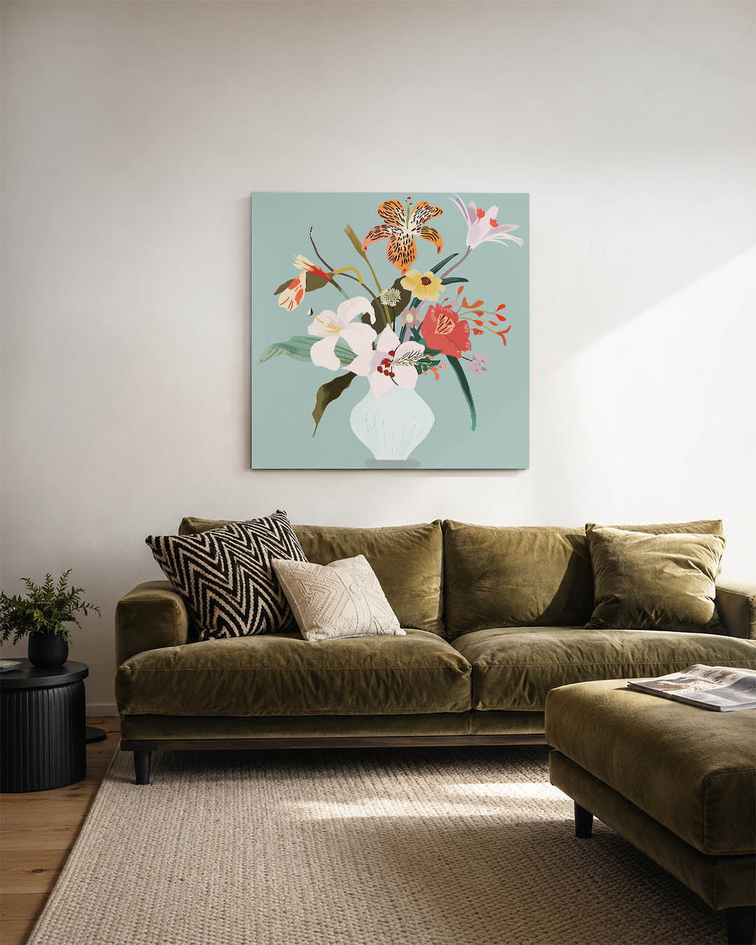Bloemen in vaas Kunstwerk