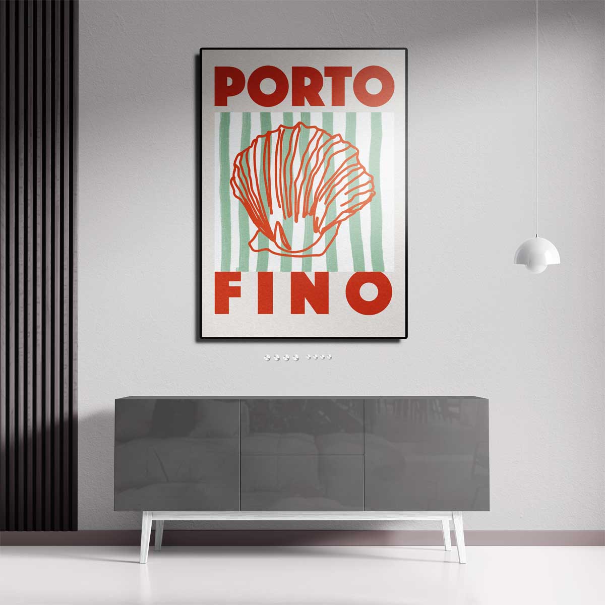Portofino Zee Schelp Kunstwerk-canvas-dibond-plexiglas-wanddecoratie-WallArtistic
